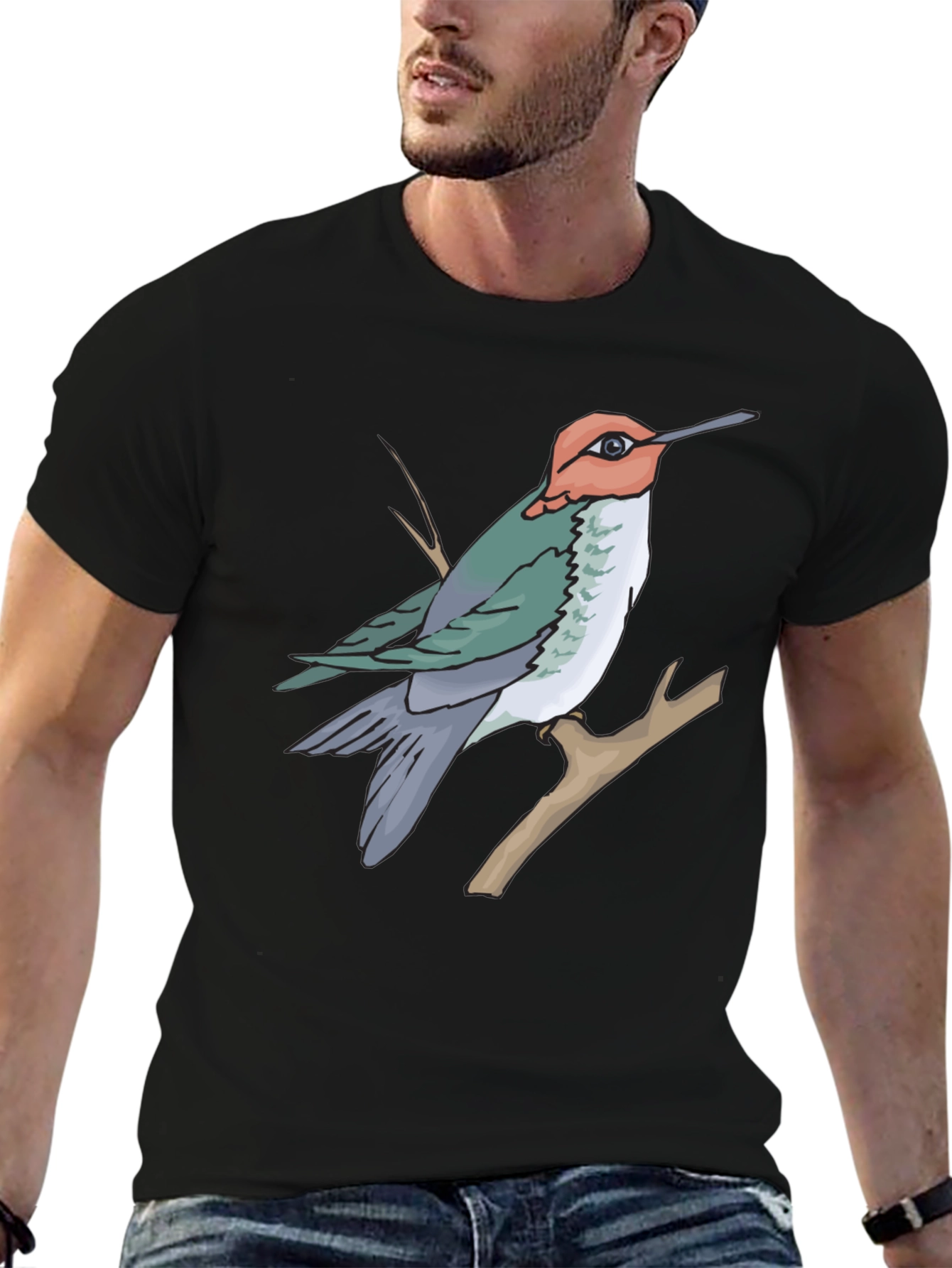 Hummingbird Graphic T-Shirt - Nature Inspired Casual Wear