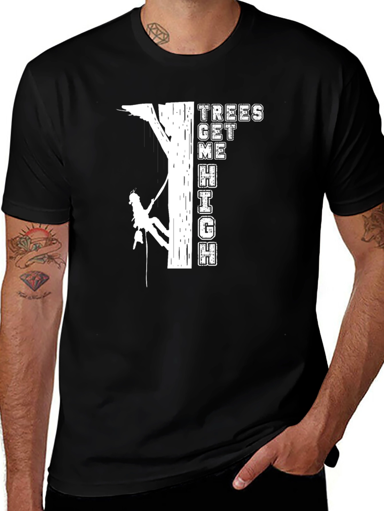 Trees Get Me High T-Shirt Climbing Design