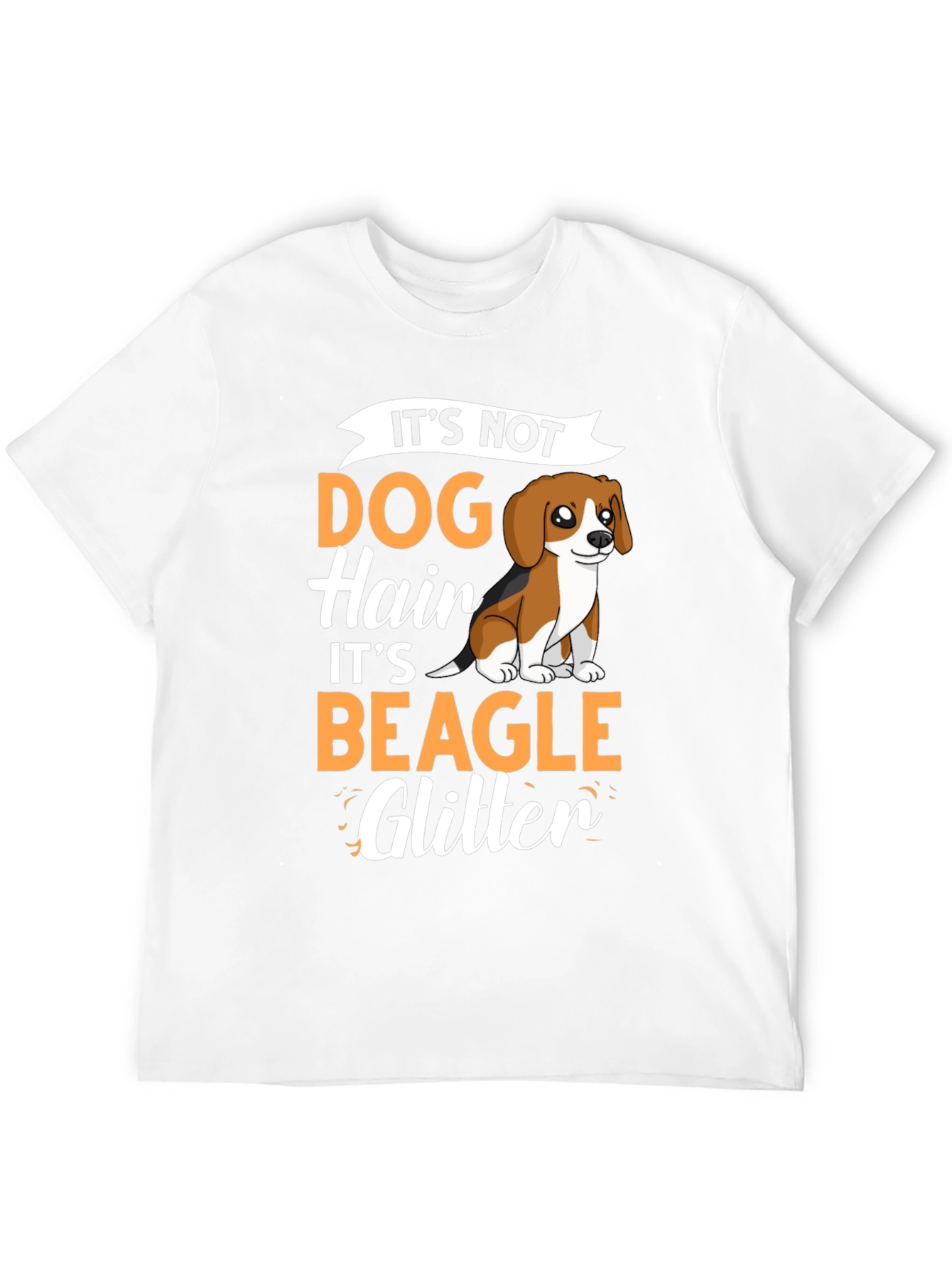 Beagle Glitter Dog T-Shirt - Novelty Graphic Tee
