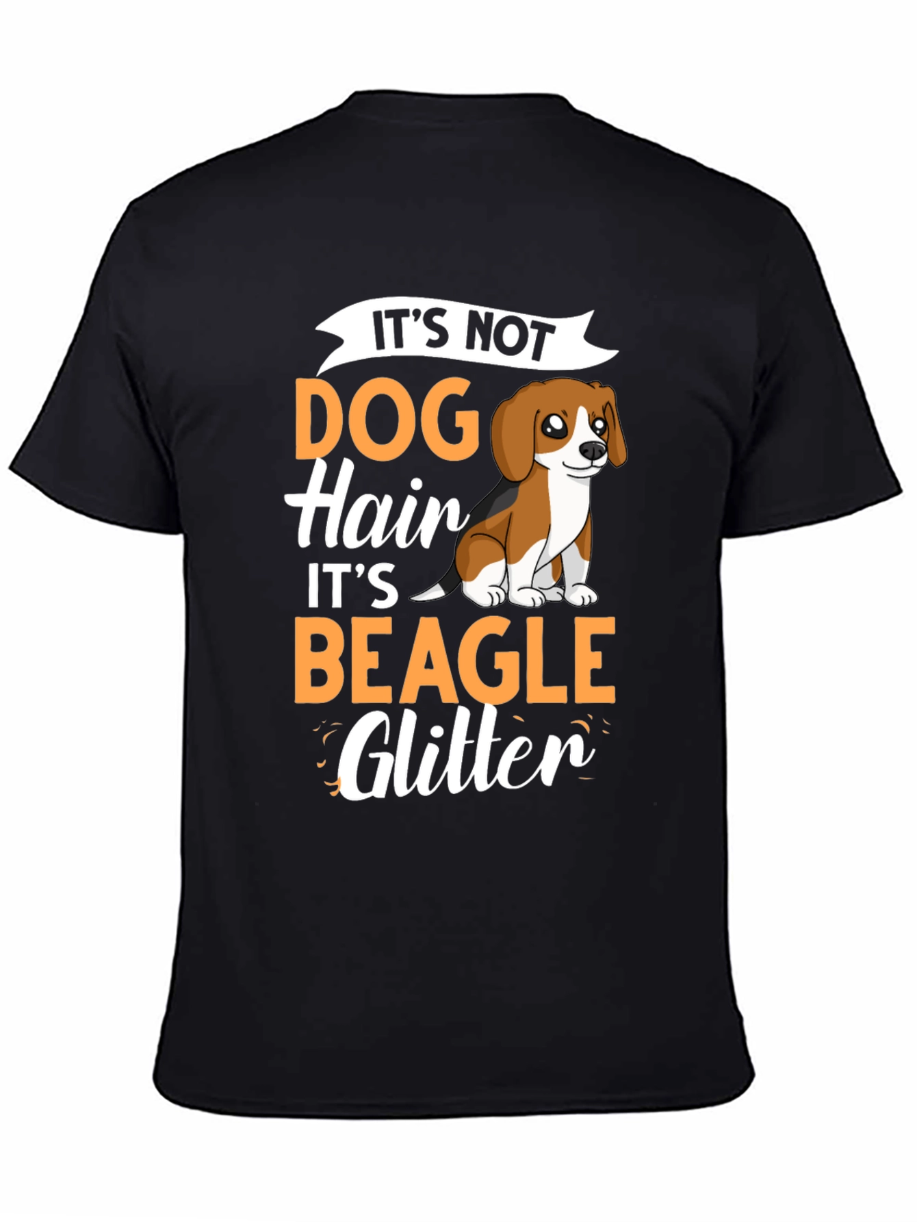 Beagle Glitter Dog T-Shirt - Novelty Graphic Tee