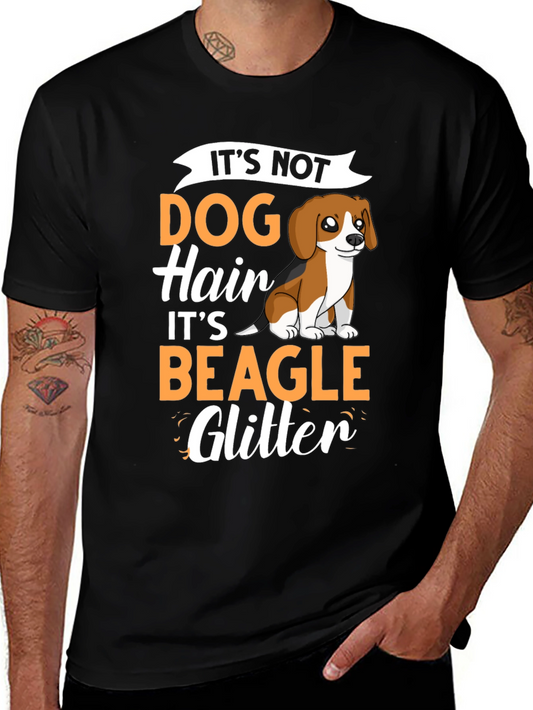 Beagle Glitter Dog T-Shirt - Novelty Graphic Tee