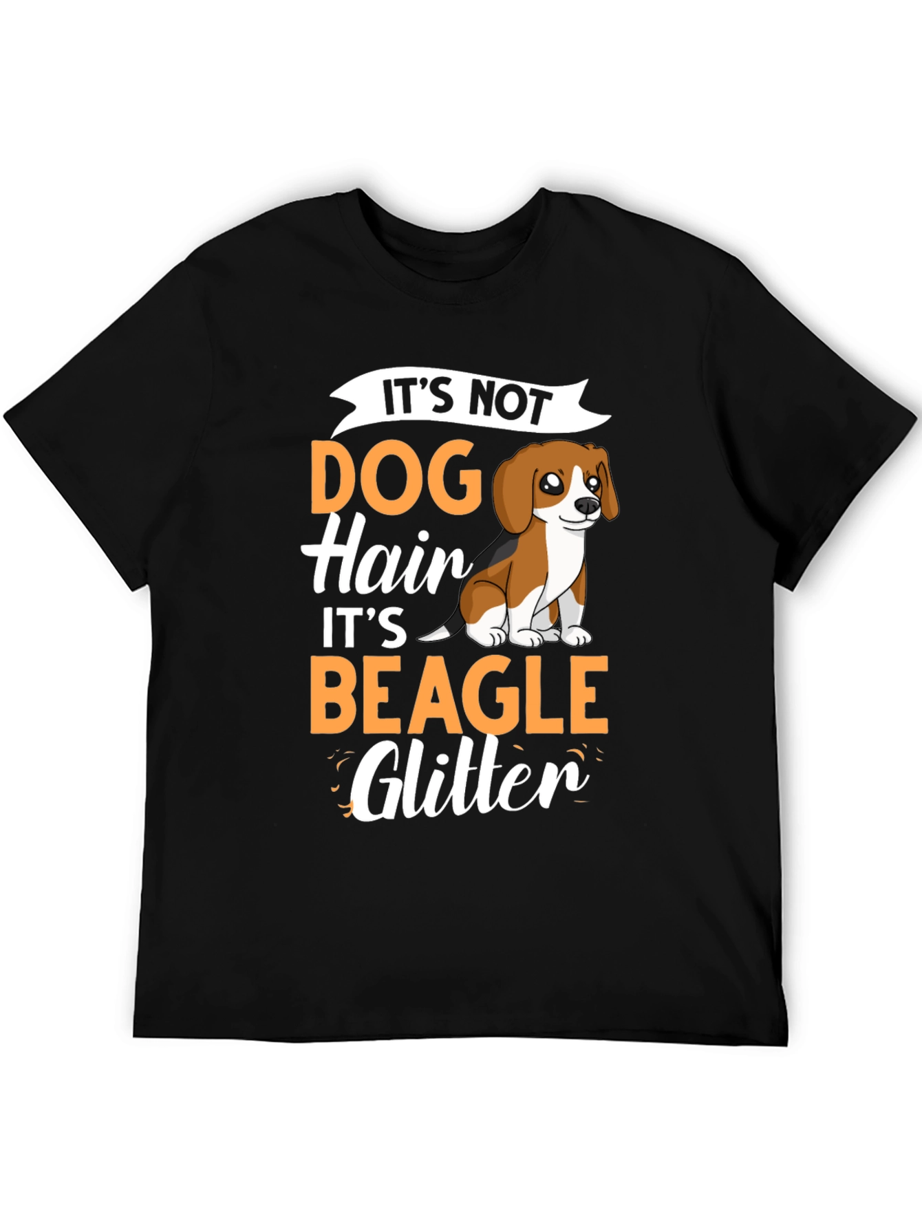 Beagle Glitter Dog T-Shirt - Novelty Graphic Tee
