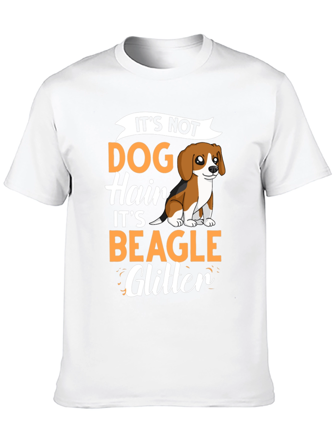 Beagle Glitter Dog T-Shirt - Novelty Graphic Tee