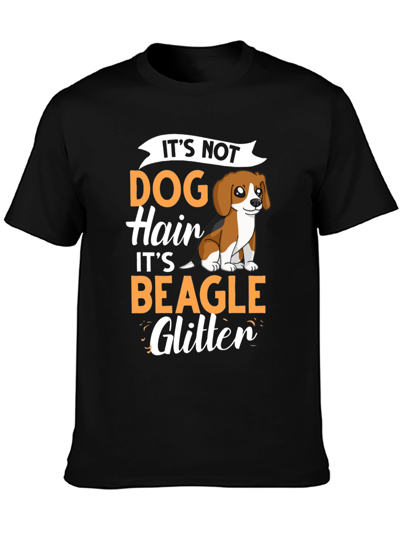 Beagle Glitter Dog T-Shirt - Novelty Graphic Tee