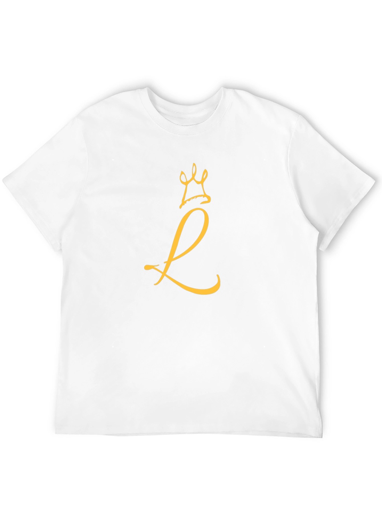 Crown L Black T-Shirt - Stylish Monogram Tee