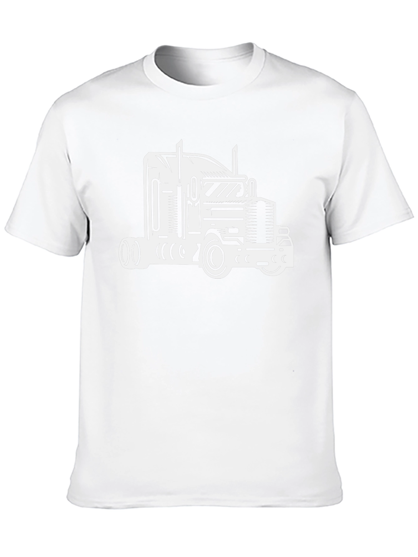 Trucker T-Shirt - Black Semi-Truck Graphic Tee