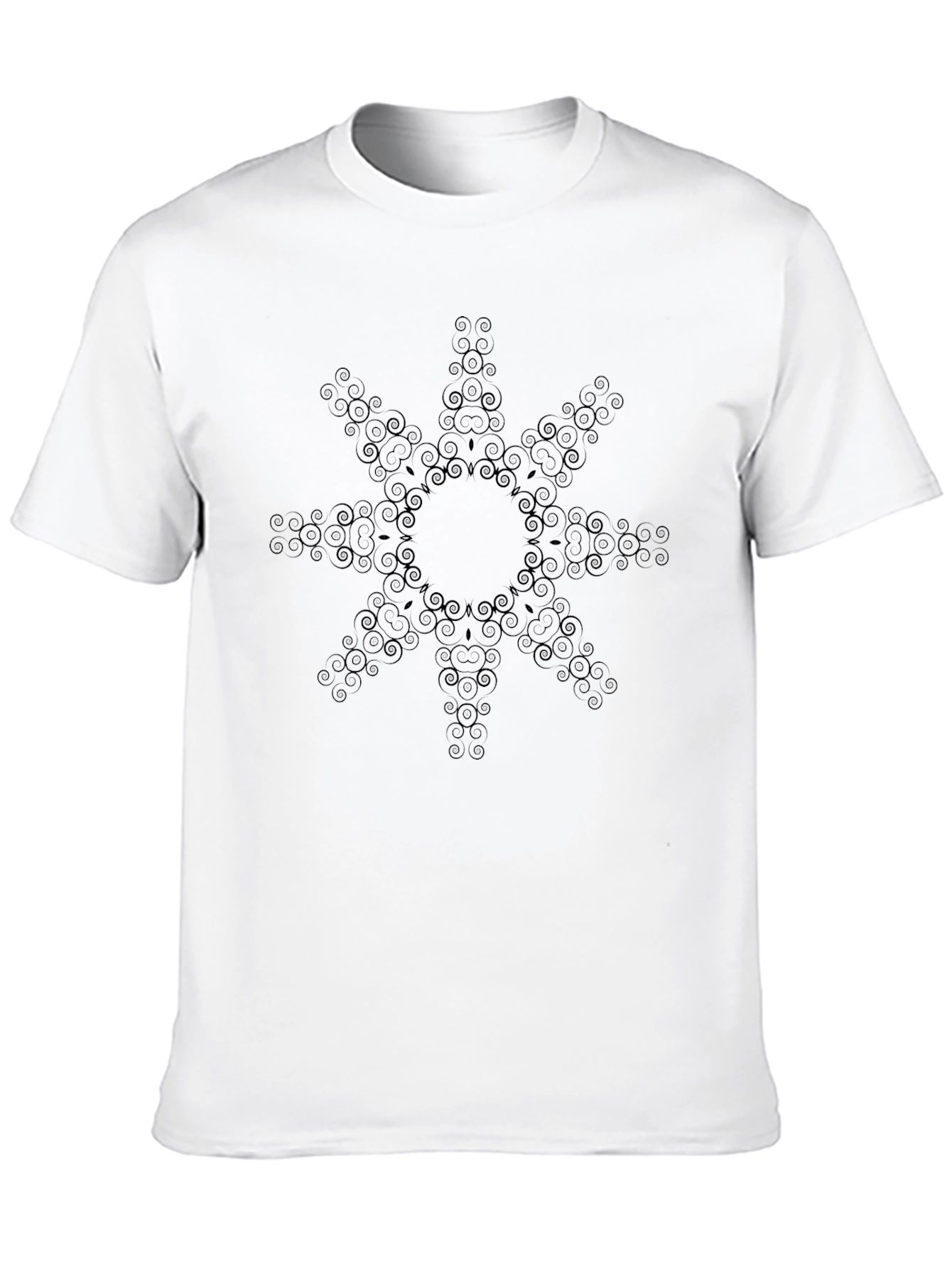 Elegant Black Swirl Pattern Tee
