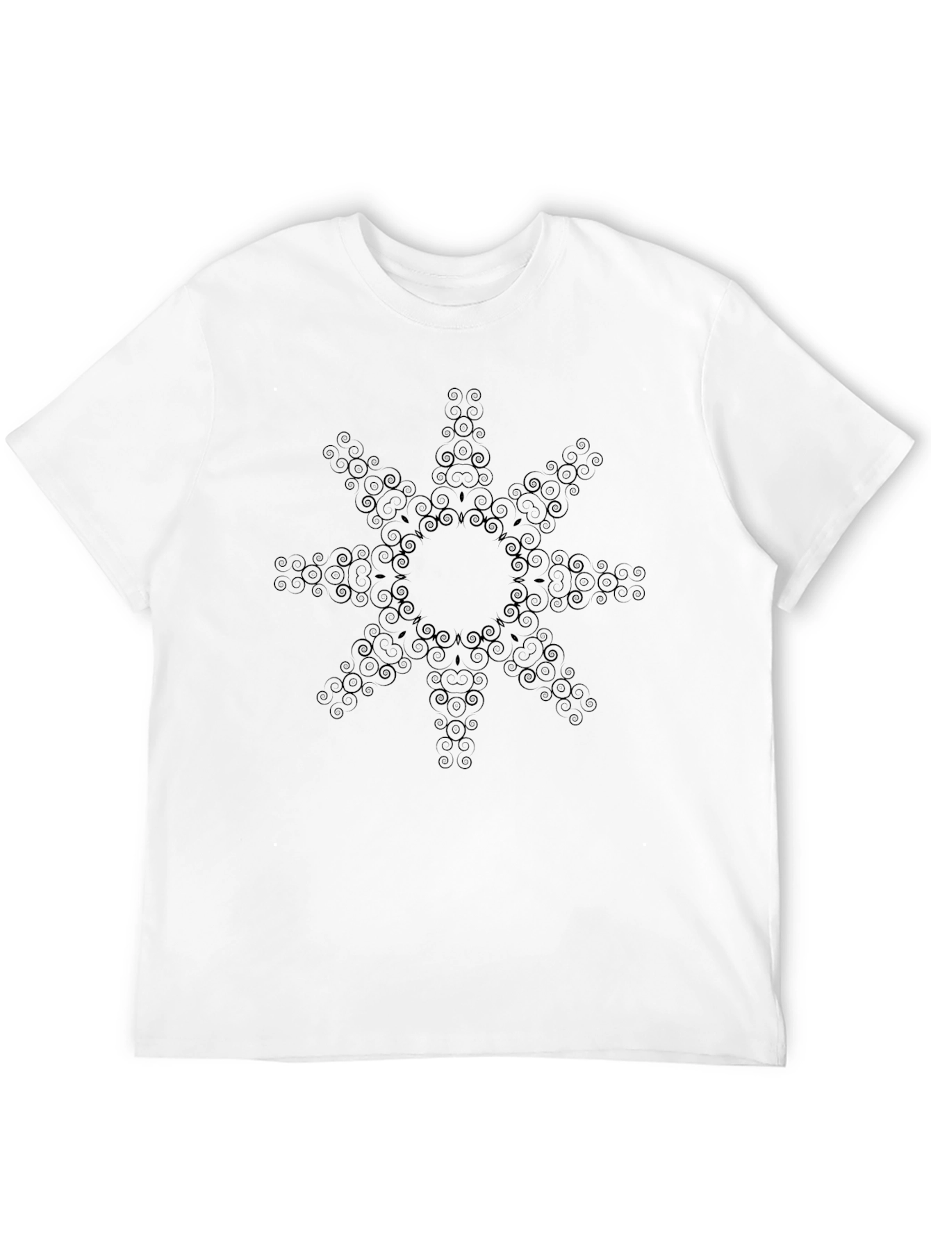 Elegant Black Swirl Pattern Tee