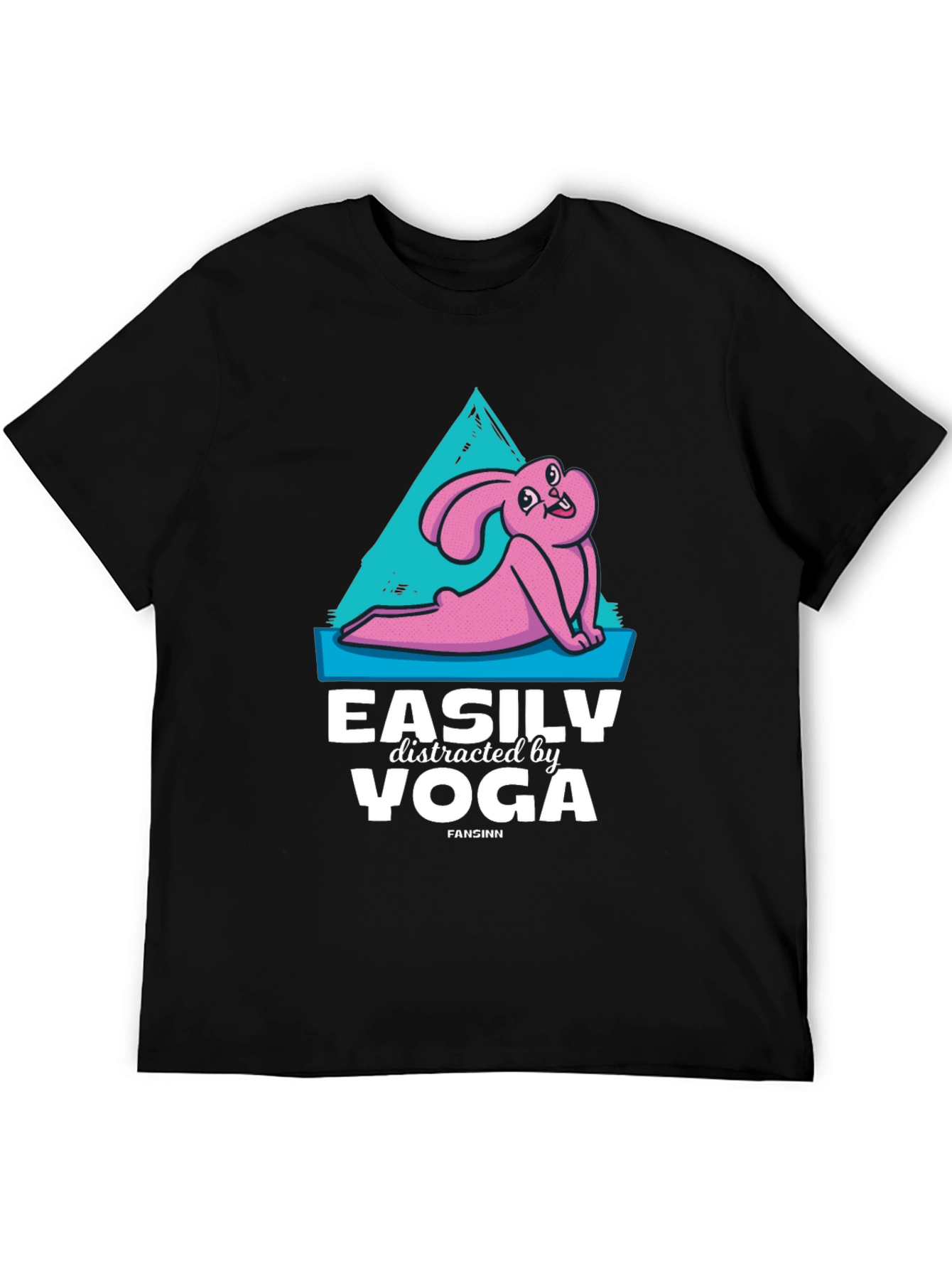 Easily Distracted by Yoga T-Shirt Funny Bunny