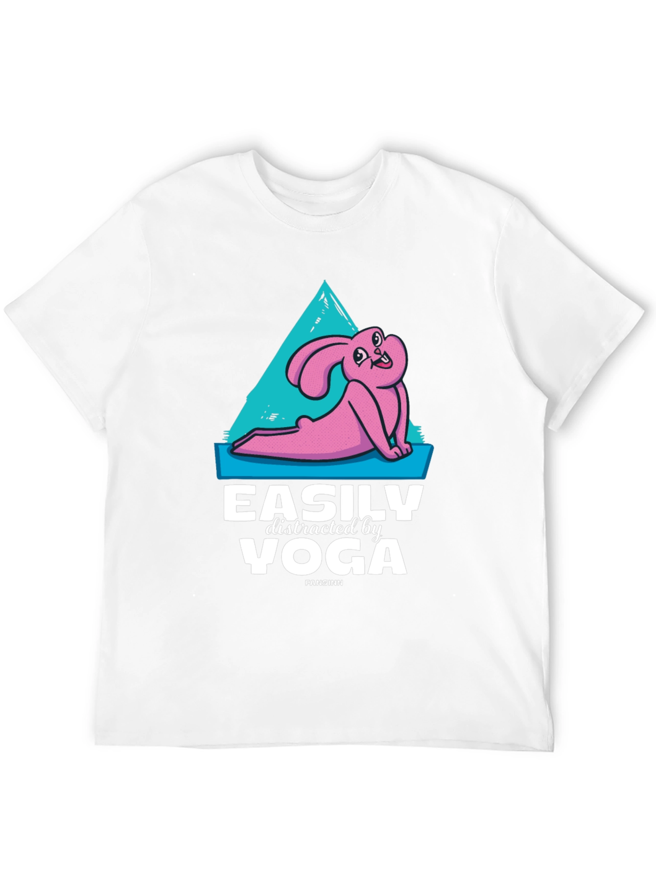 Easily Distracted by Yoga T-Shirt Funny Bunny