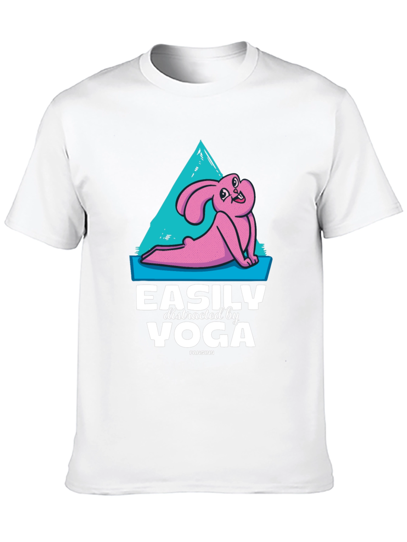 Easily Distracted by Yoga T-Shirt Funny Bunny