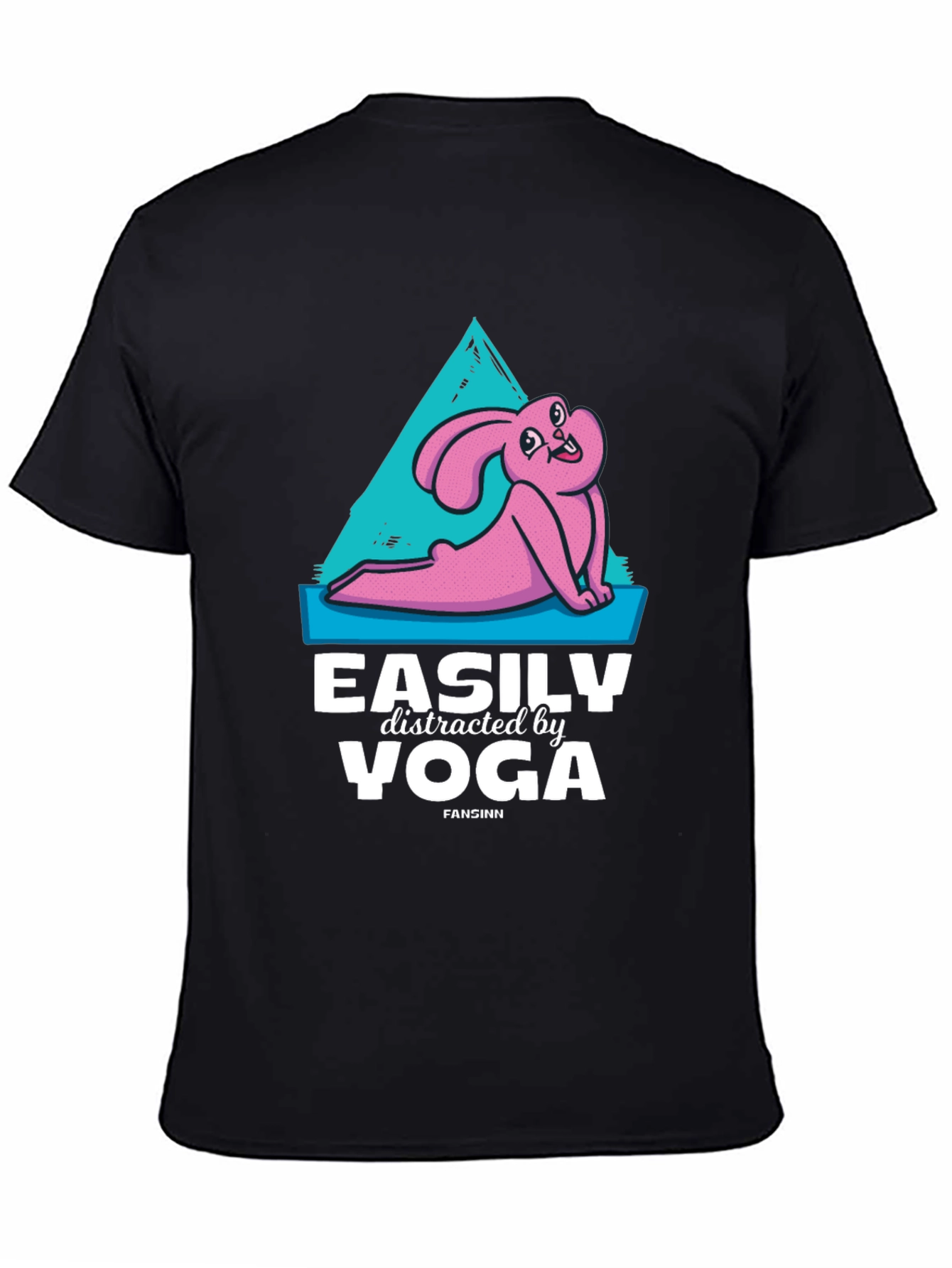 Easily Distracted by Yoga T-Shirt Funny Bunny