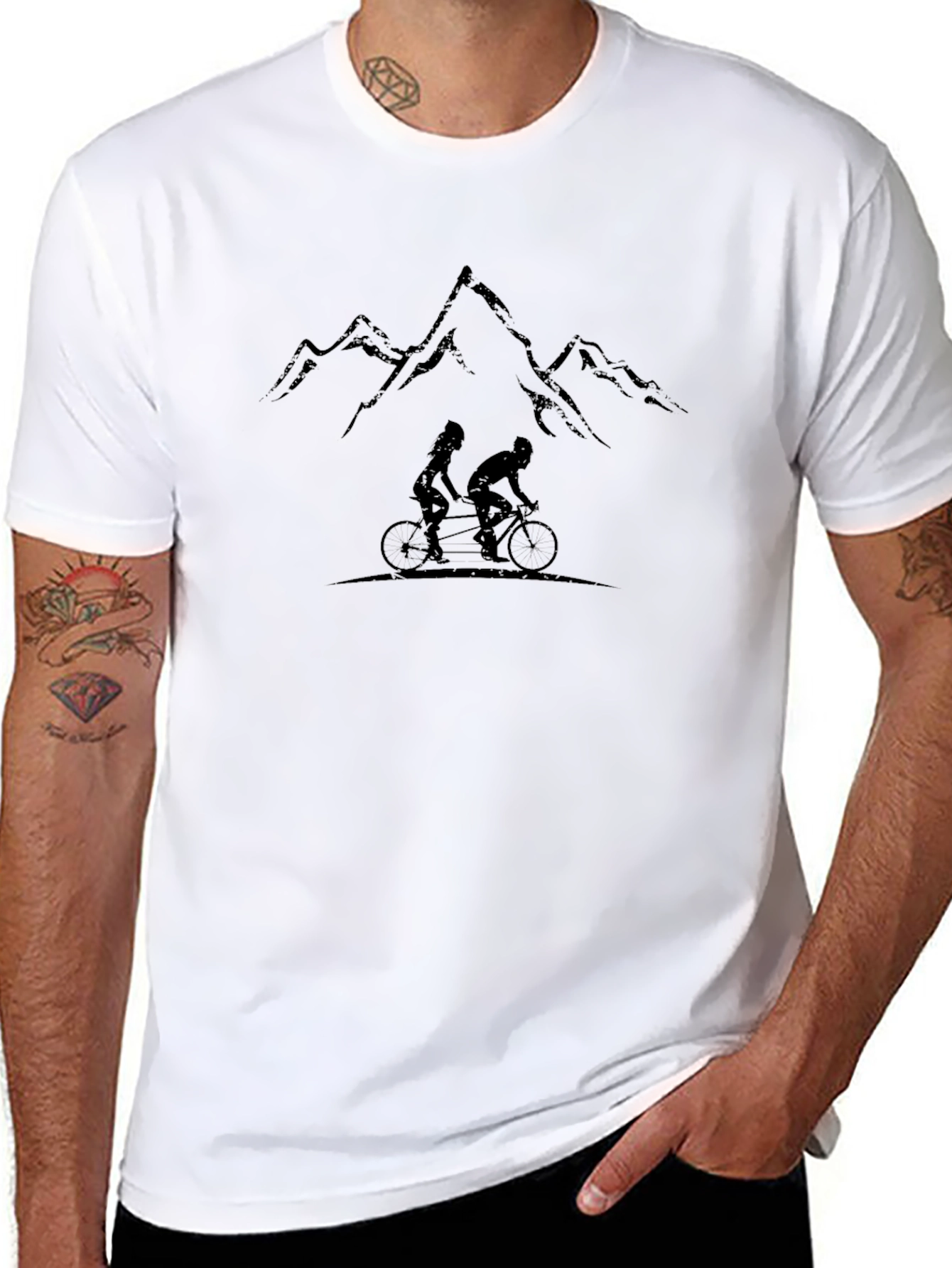 Tandem Mountain Bike Graphic Tee