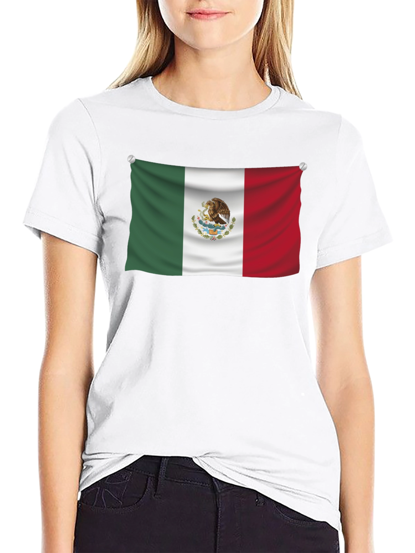Mexican Flag Graphic Tee - Black