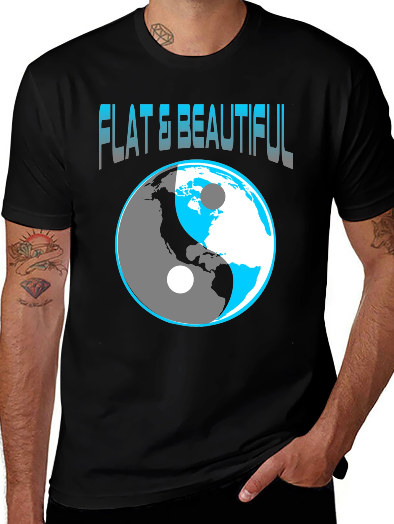 Flat & Beautiful Yin Yang Earth Graphic Tee