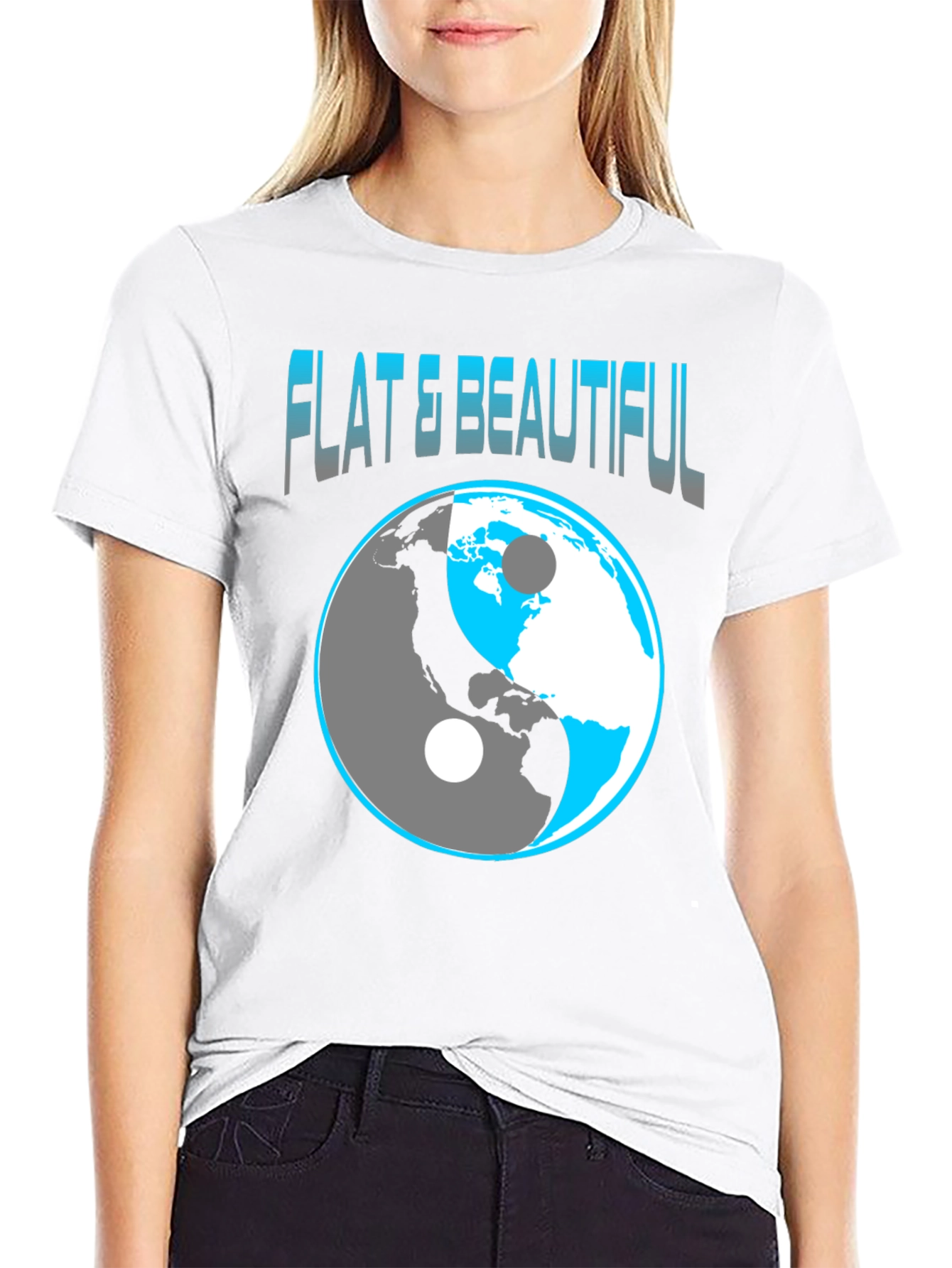 Flat & Beautiful Yin Yang Earth Graphic Tee