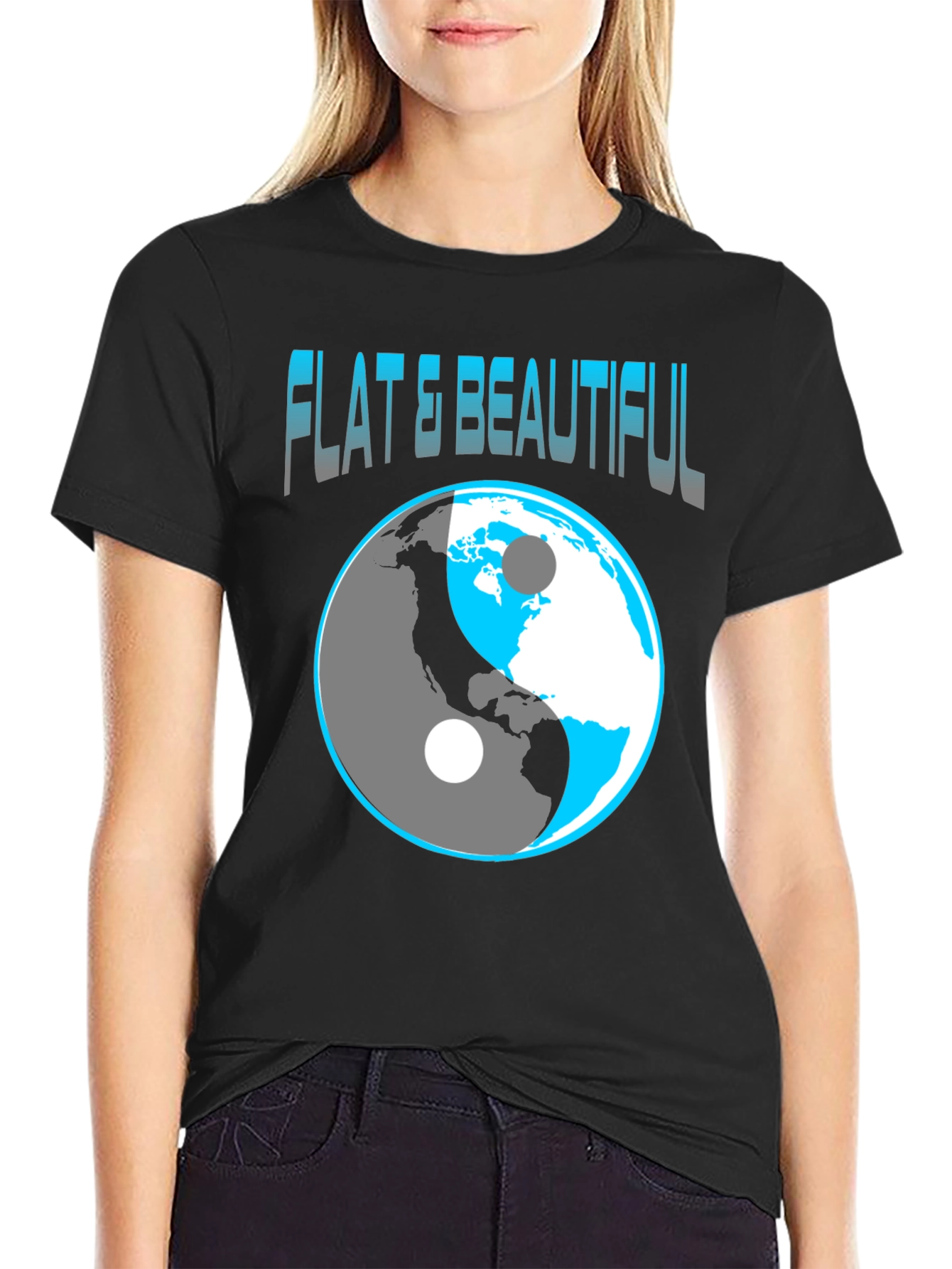 Flat & Beautiful Yin Yang Earth Graphic Tee