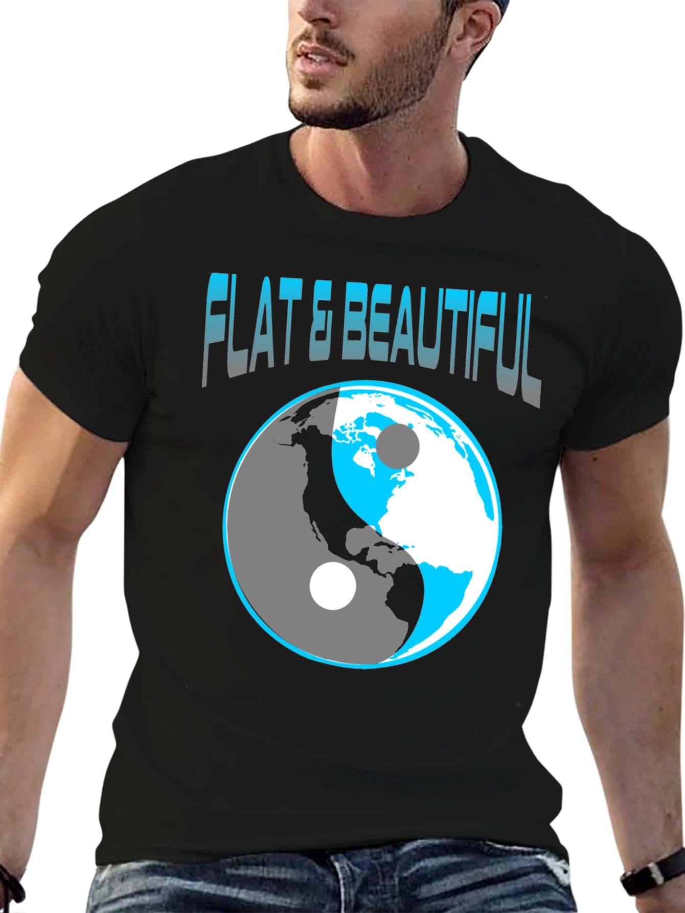 Flat & Beautiful Yin Yang Earth Graphic Tee