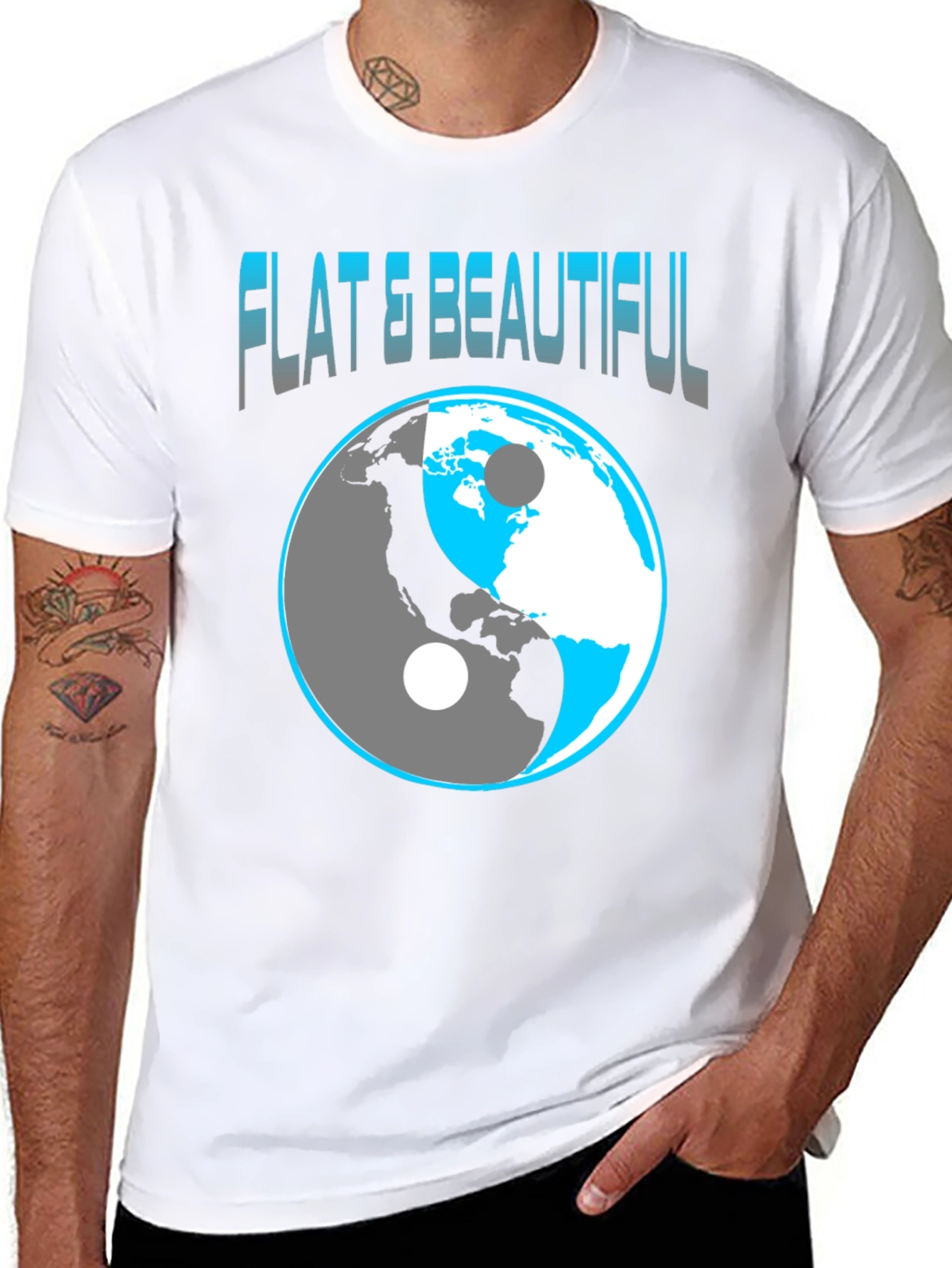 Flat & Beautiful Yin Yang Earth Graphic Tee