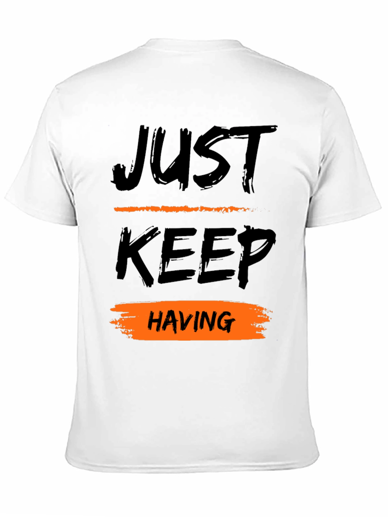 Just Keep Having Fun Black Graphic Tee