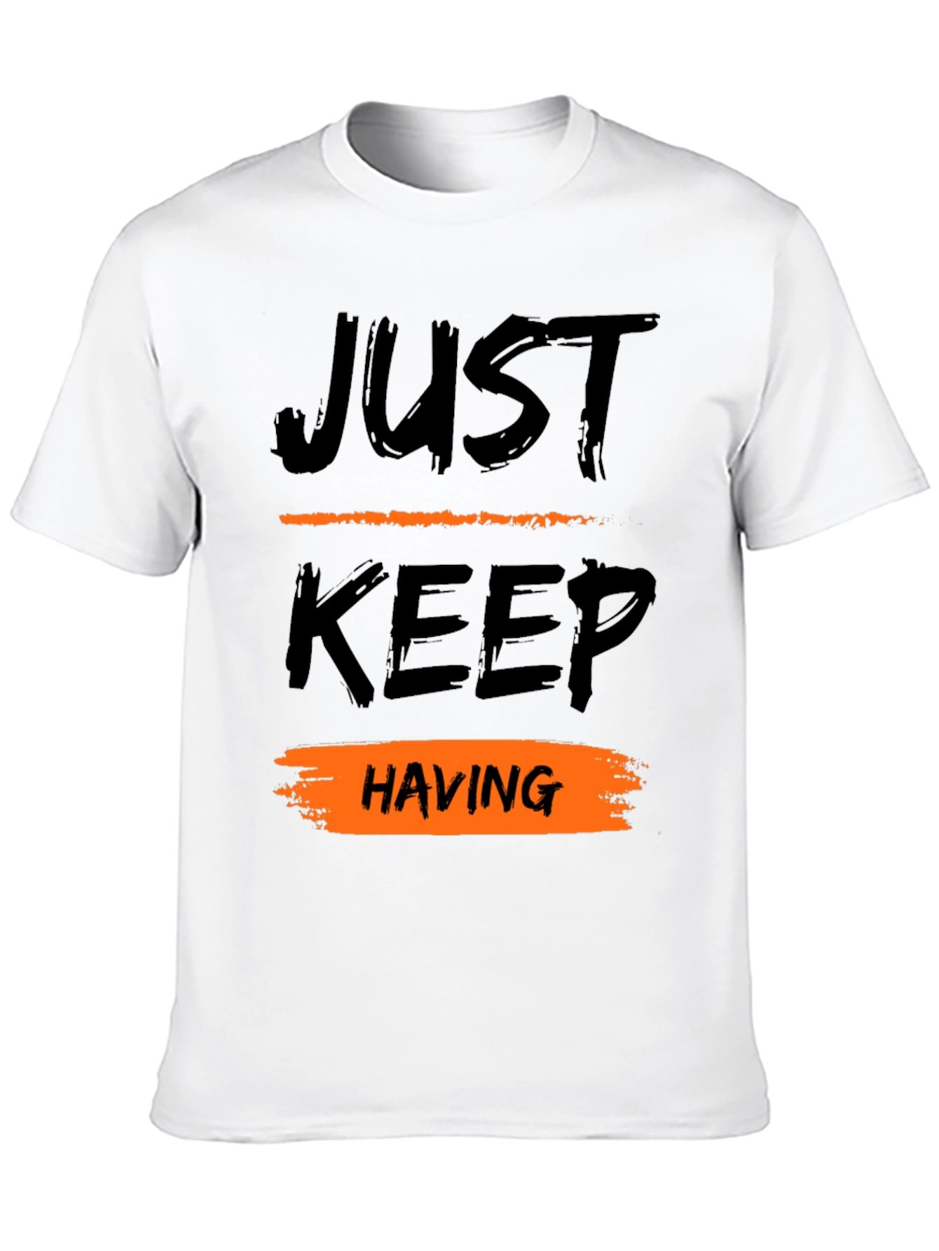 Just Keep Having Fun Black Graphic Tee