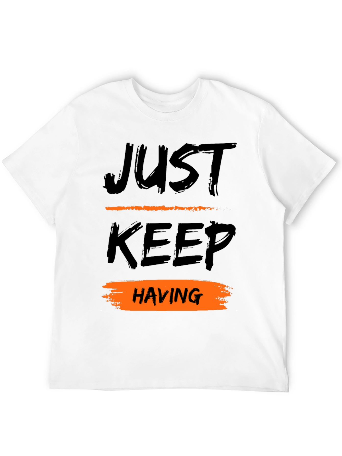 Just Keep Having Fun Black Graphic Tee