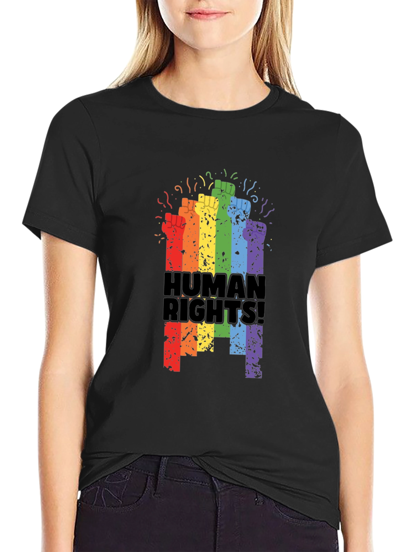 Human Rights Rainbow Fist T-Shirt