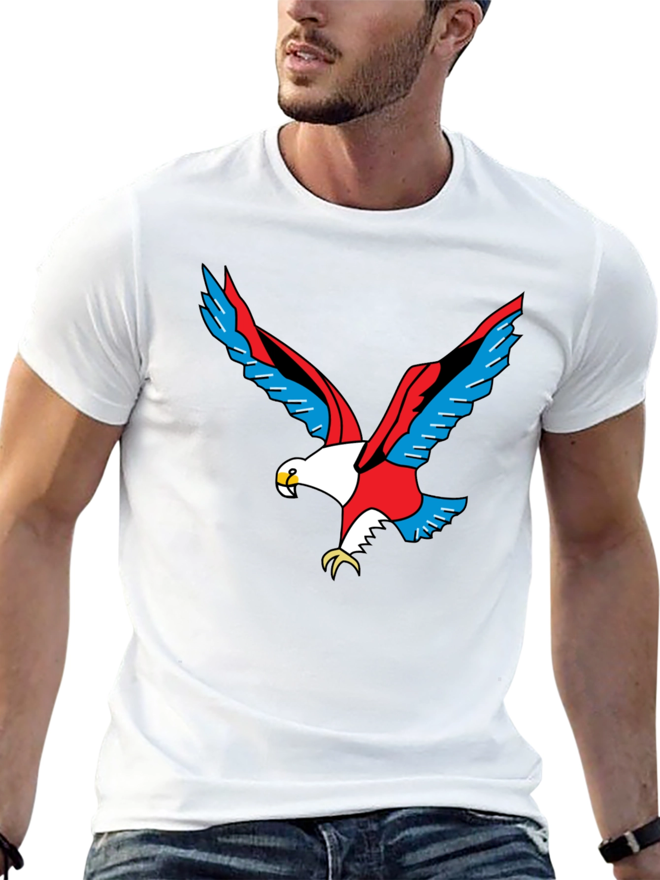 Bold Eagle Graphic Tee - Patriotic Style