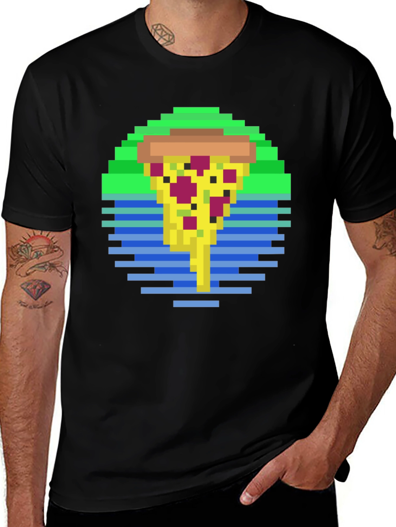 Pixel Pizza T-Shirt - Retro Style