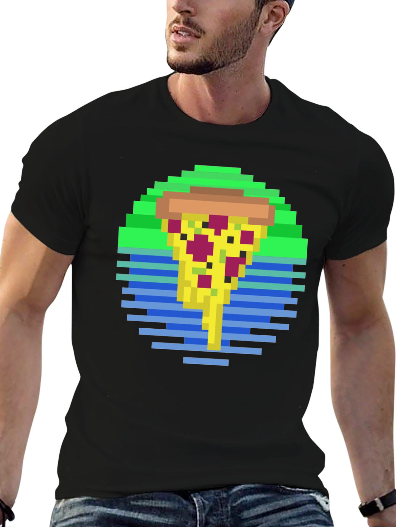 Pixel Pizza T-Shirt - Retro Style