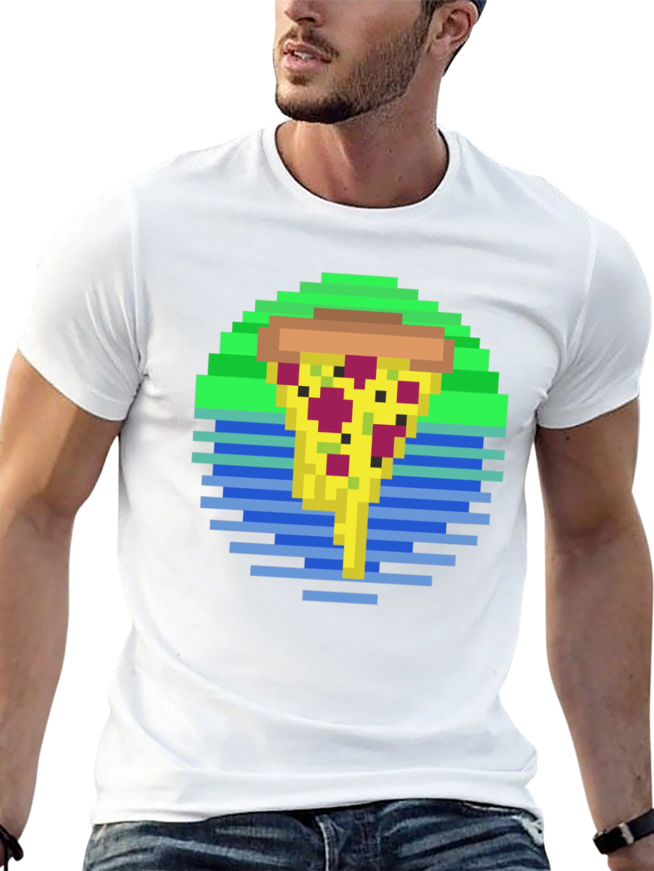 Pixel Pizza T-Shirt - Retro Style