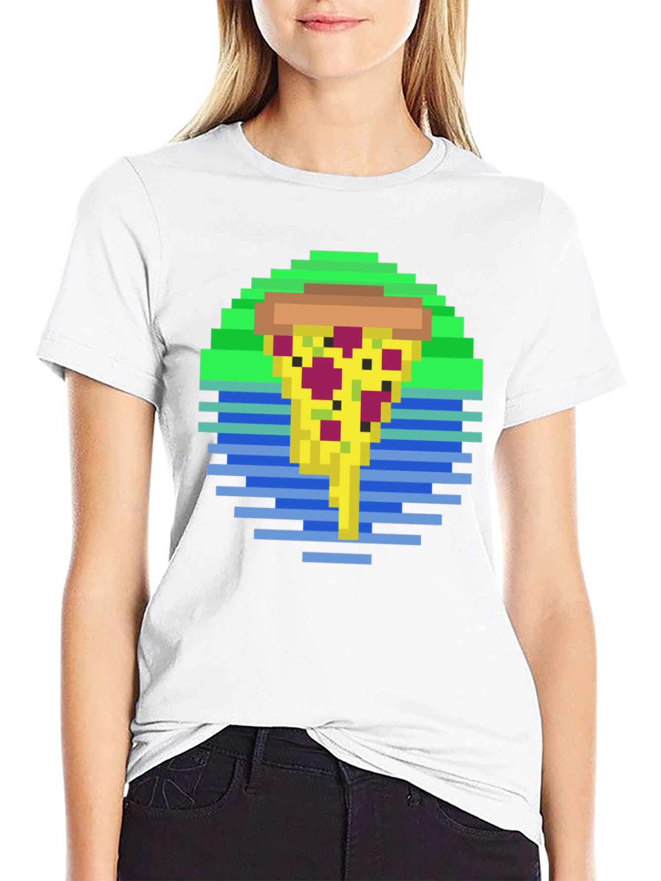 Pixel Pizza T-Shirt - Retro Style