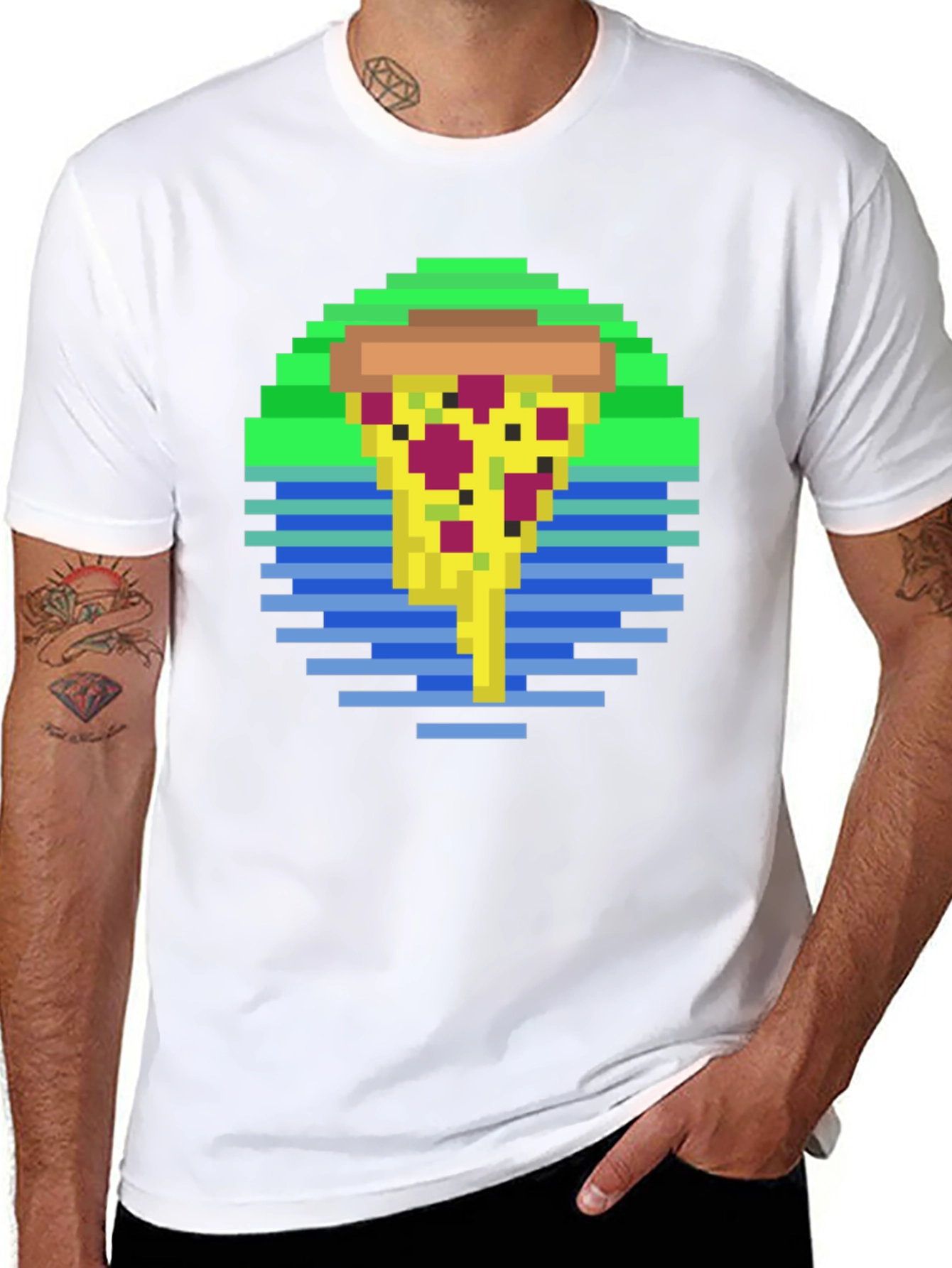 Pixel Pizza T-Shirt - Retro Style