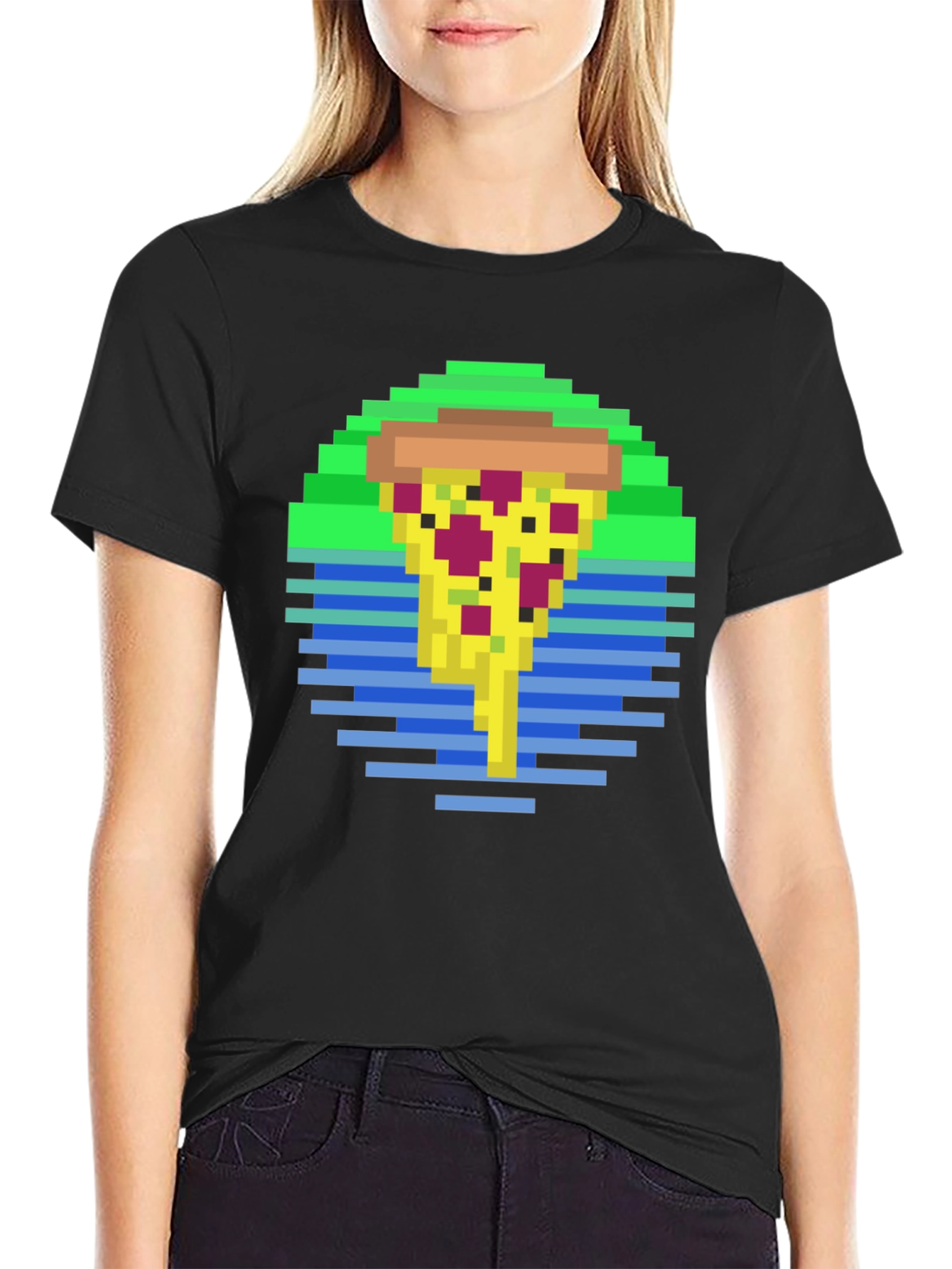 Pixel Pizza T-Shirt - Retro Style