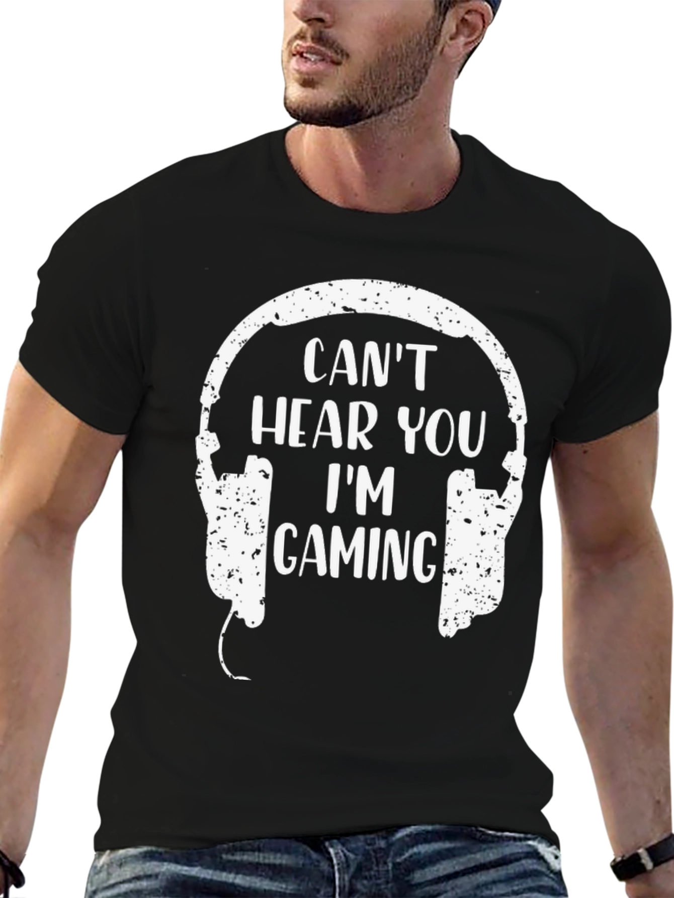 Gamer Headset T-Shirt - Cant Hear You Im Gaming!