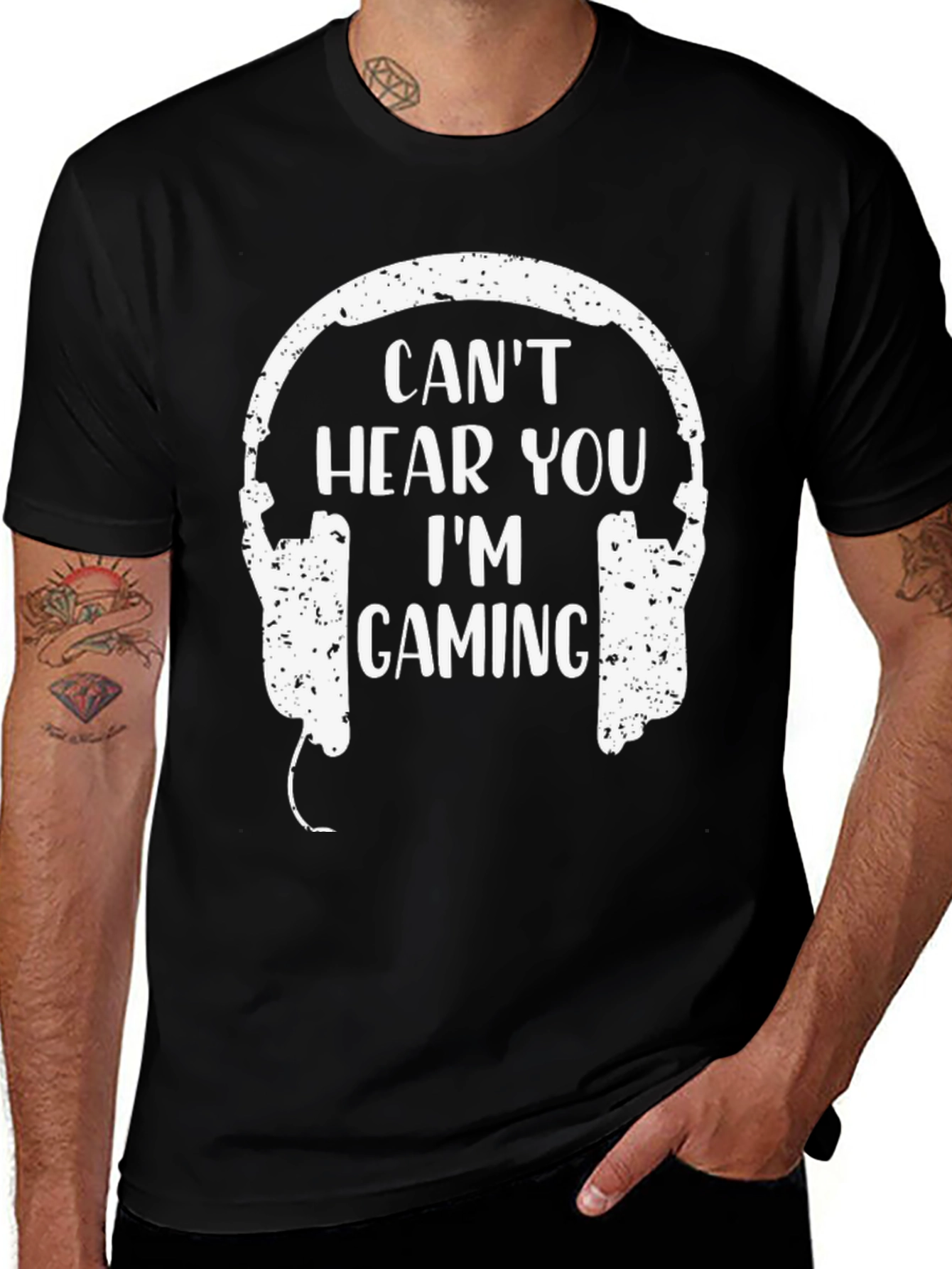 Gamer Headset T-Shirt - Cant Hear You Im Gaming!