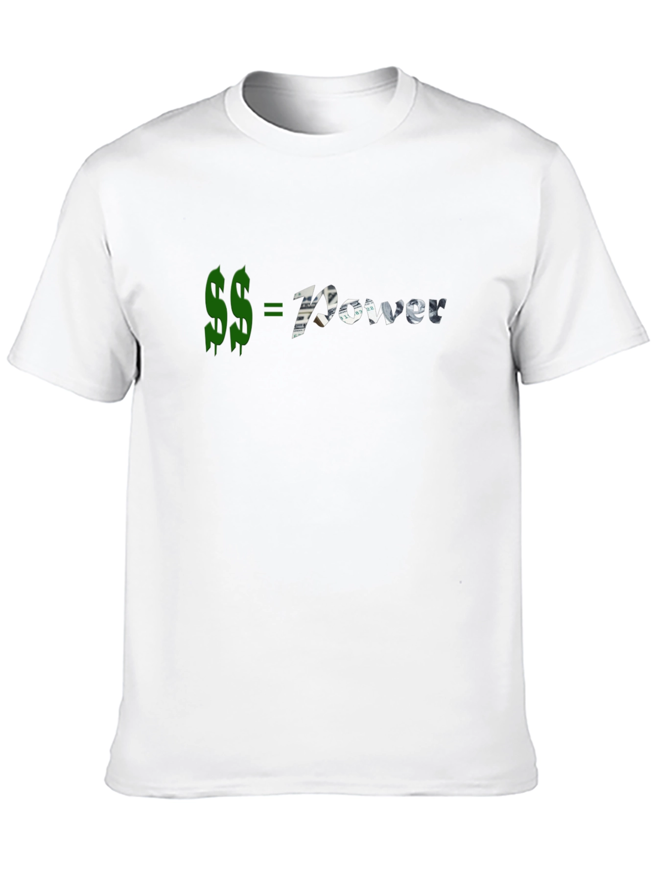 Money Equals Power Black Graphic T-Shirt