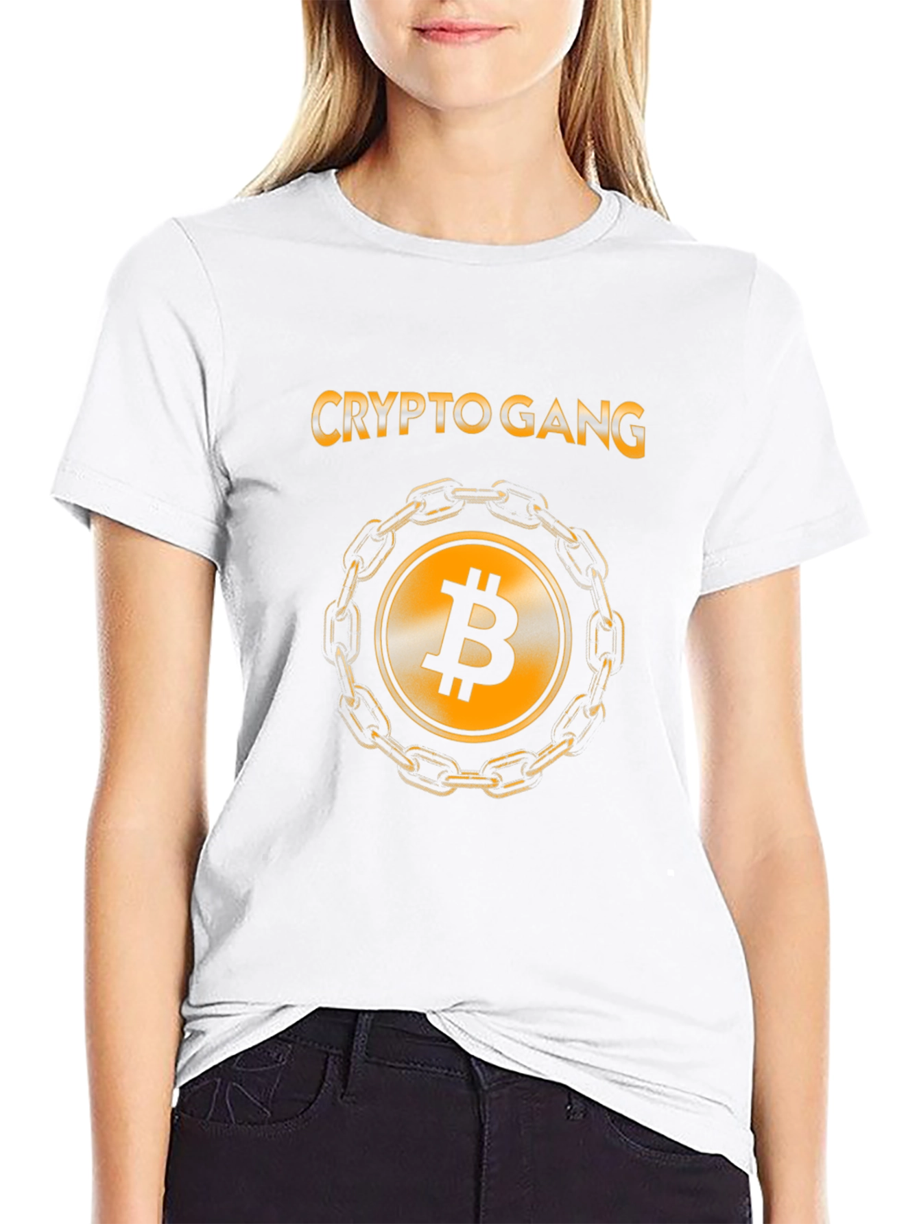 Crypto Gang Bitcoin Chain Graphic Tee