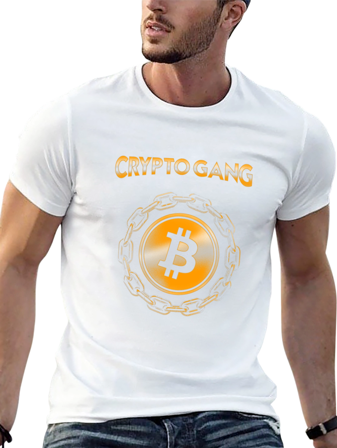 Crypto Gang Bitcoin Chain Graphic Tee