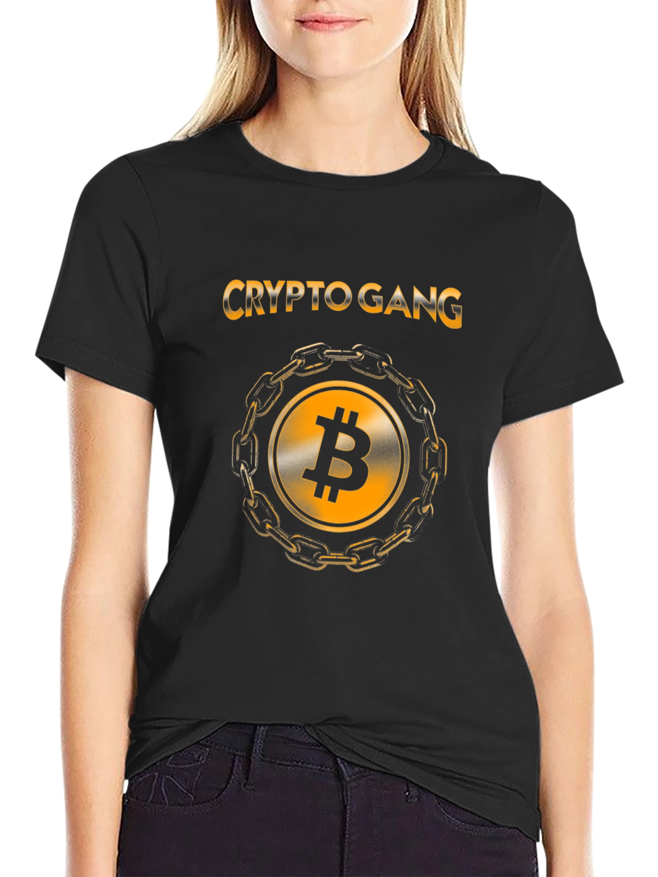 Crypto Gang Bitcoin Chain Graphic Tee