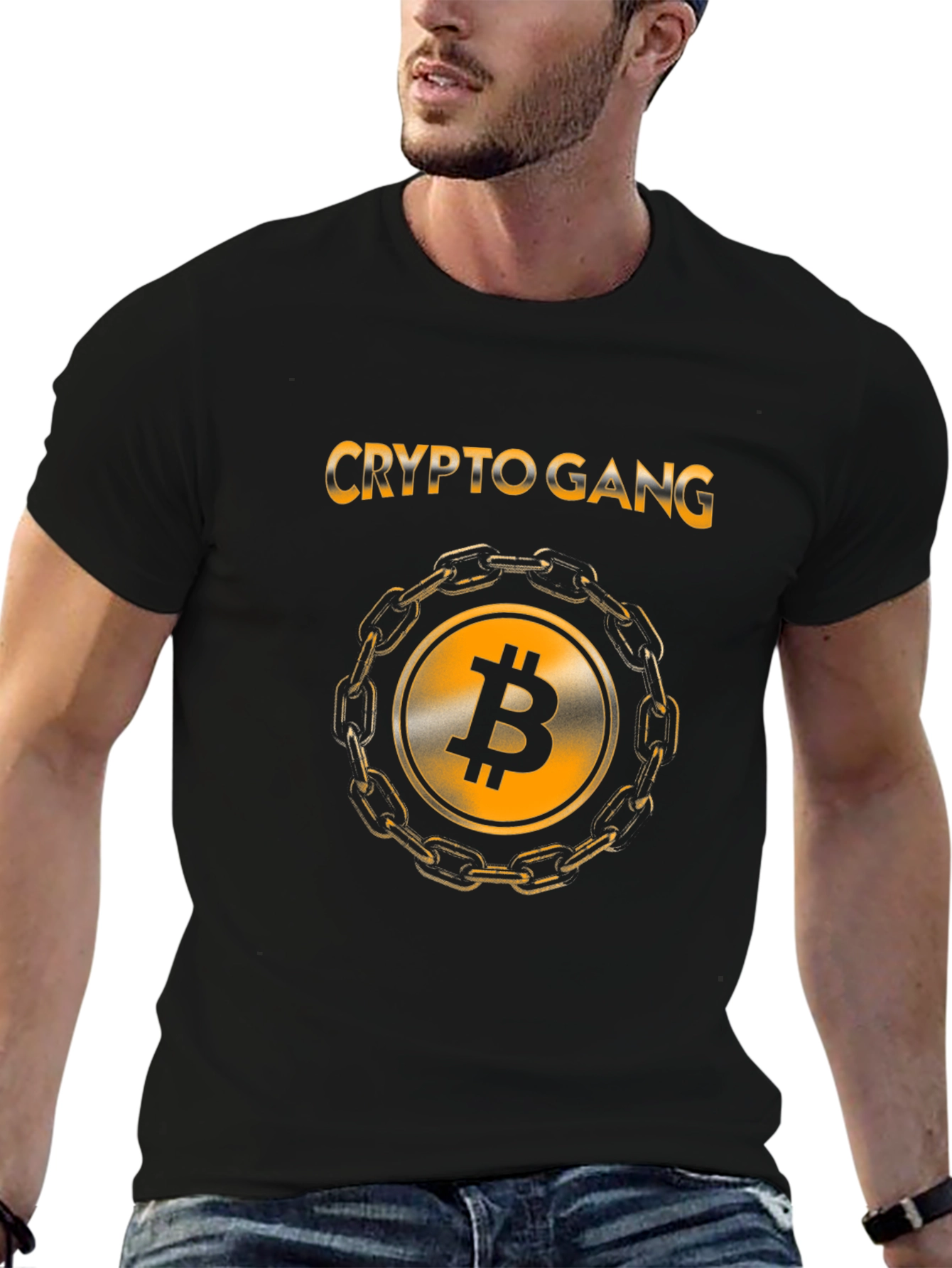 Crypto Gang Bitcoin Chain Graphic Tee