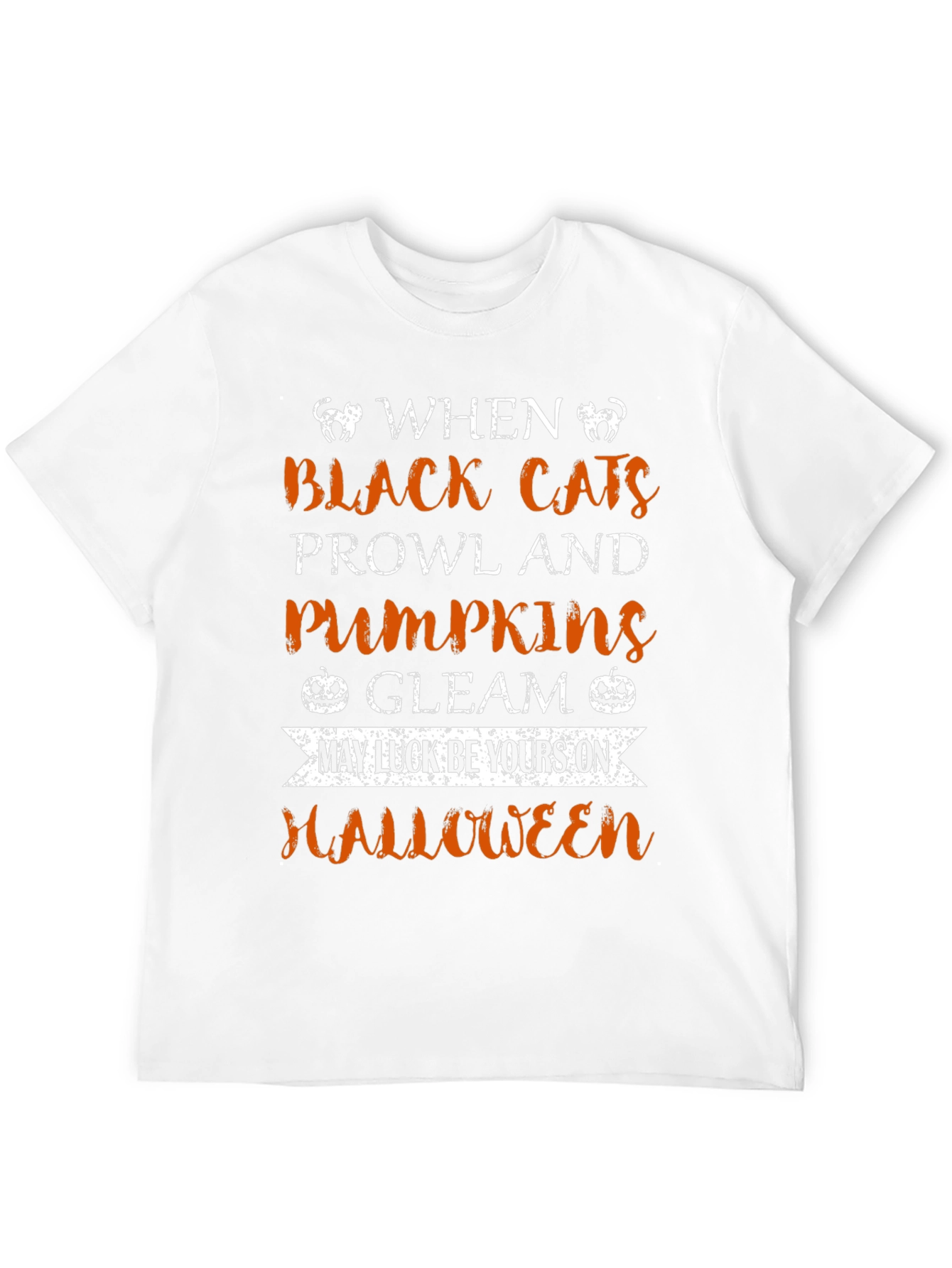 Halloween Black Cats Pumpkins T-Shirt