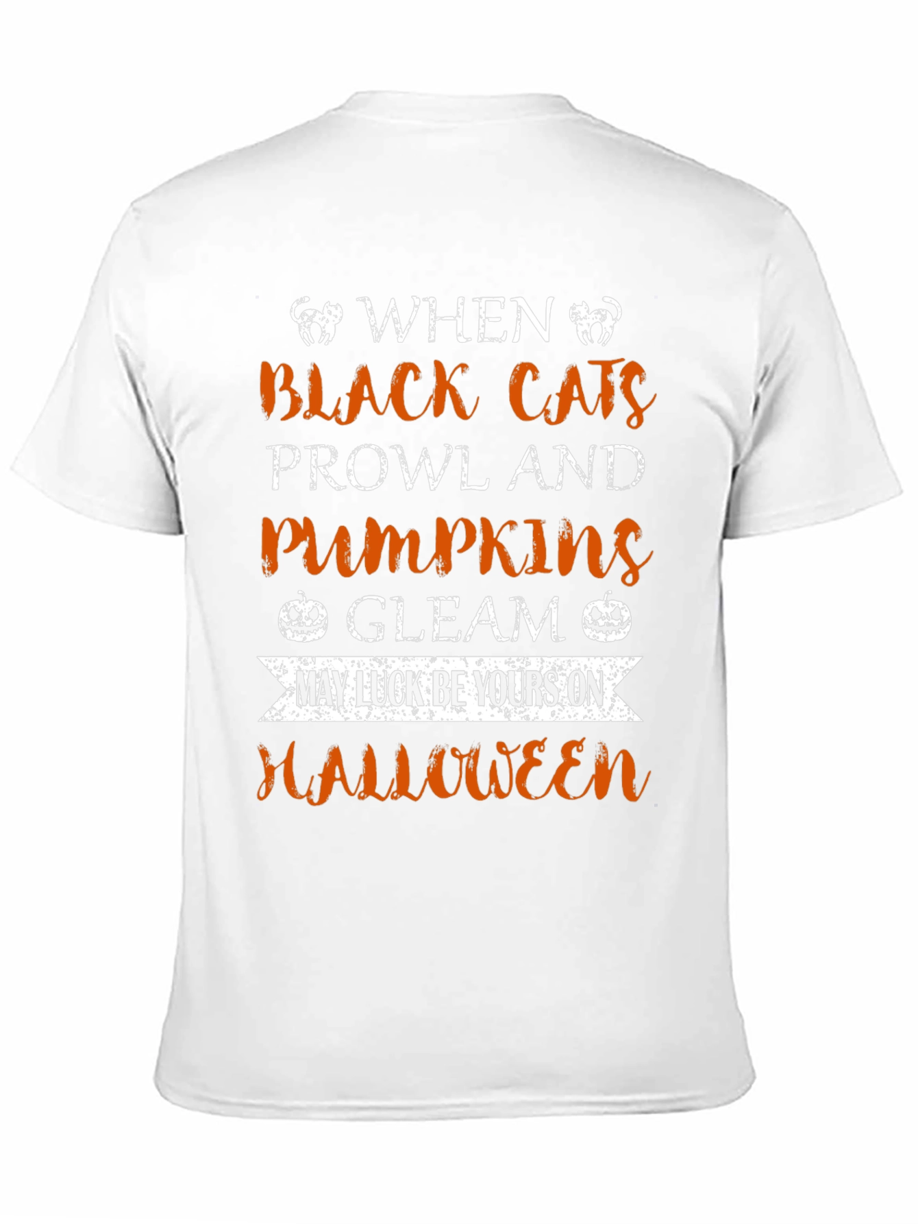 Halloween Black Cats Pumpkins T-Shirt