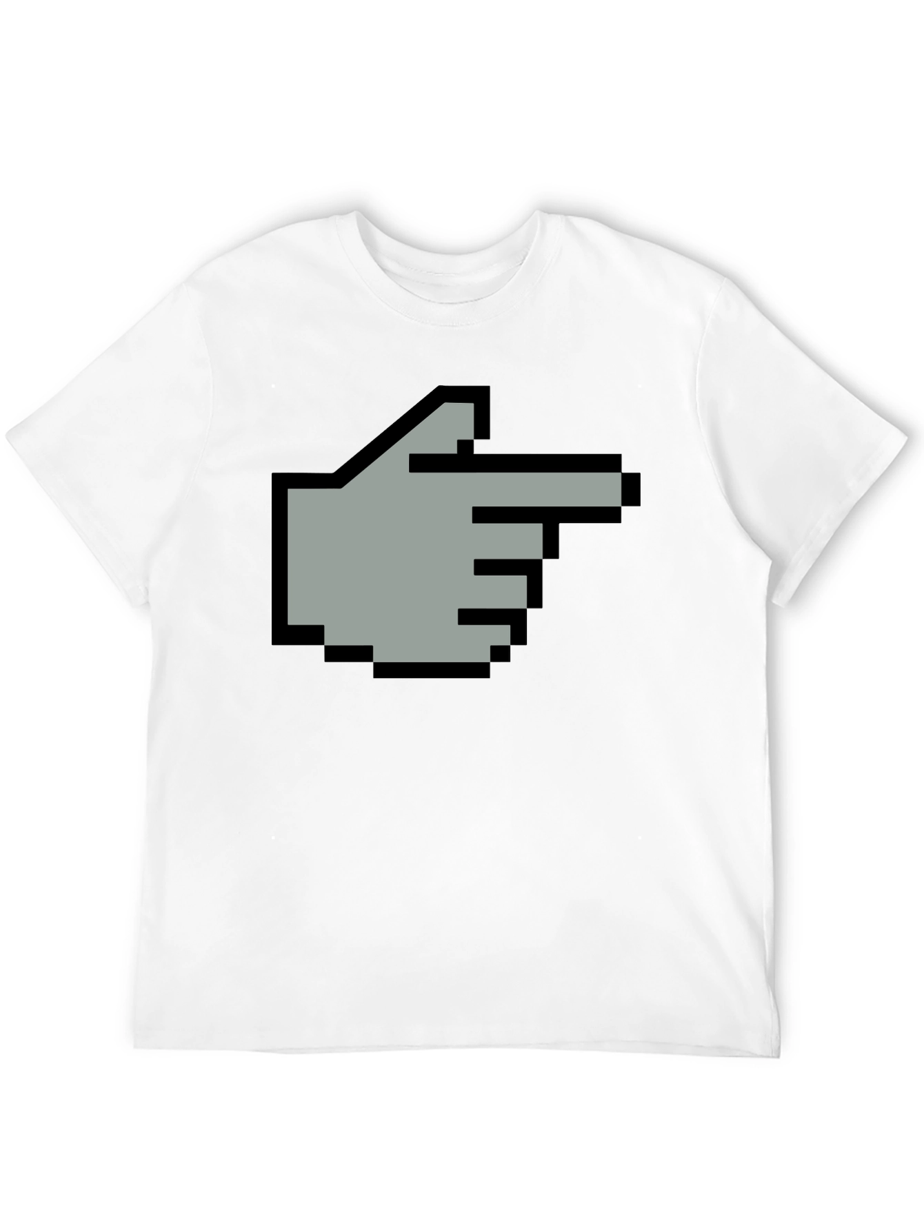 Pixel Hand Pointer T-Shirt - Retro Gaming Style