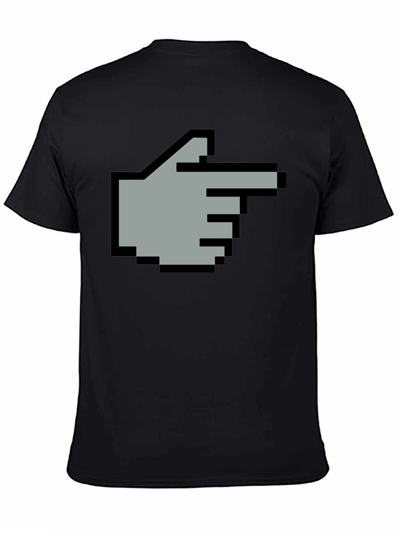 Pixel Hand Pointer T-Shirt - Retro Gaming Style