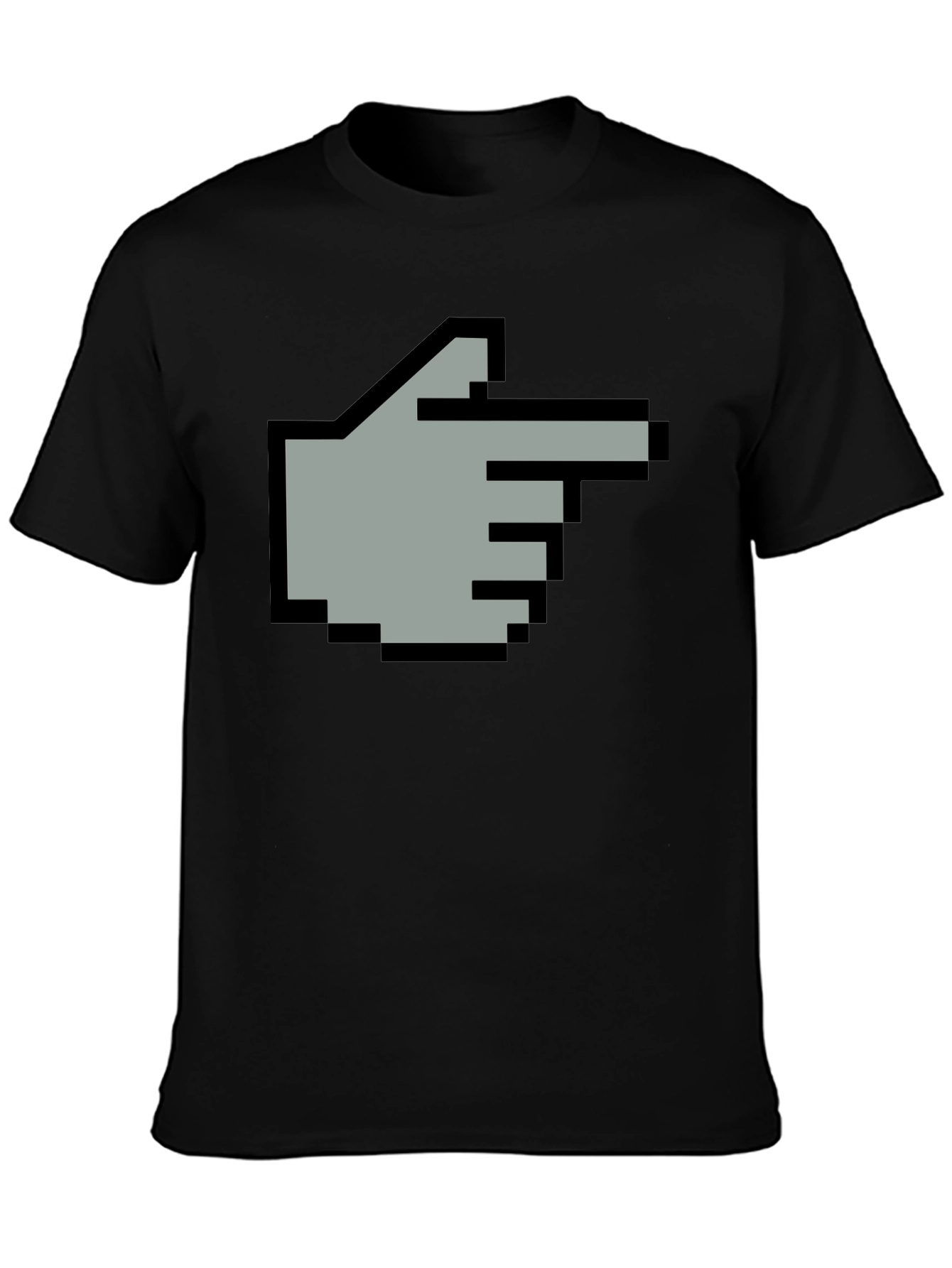 Pixel Hand Pointer T-Shirt - Retro Gaming Style