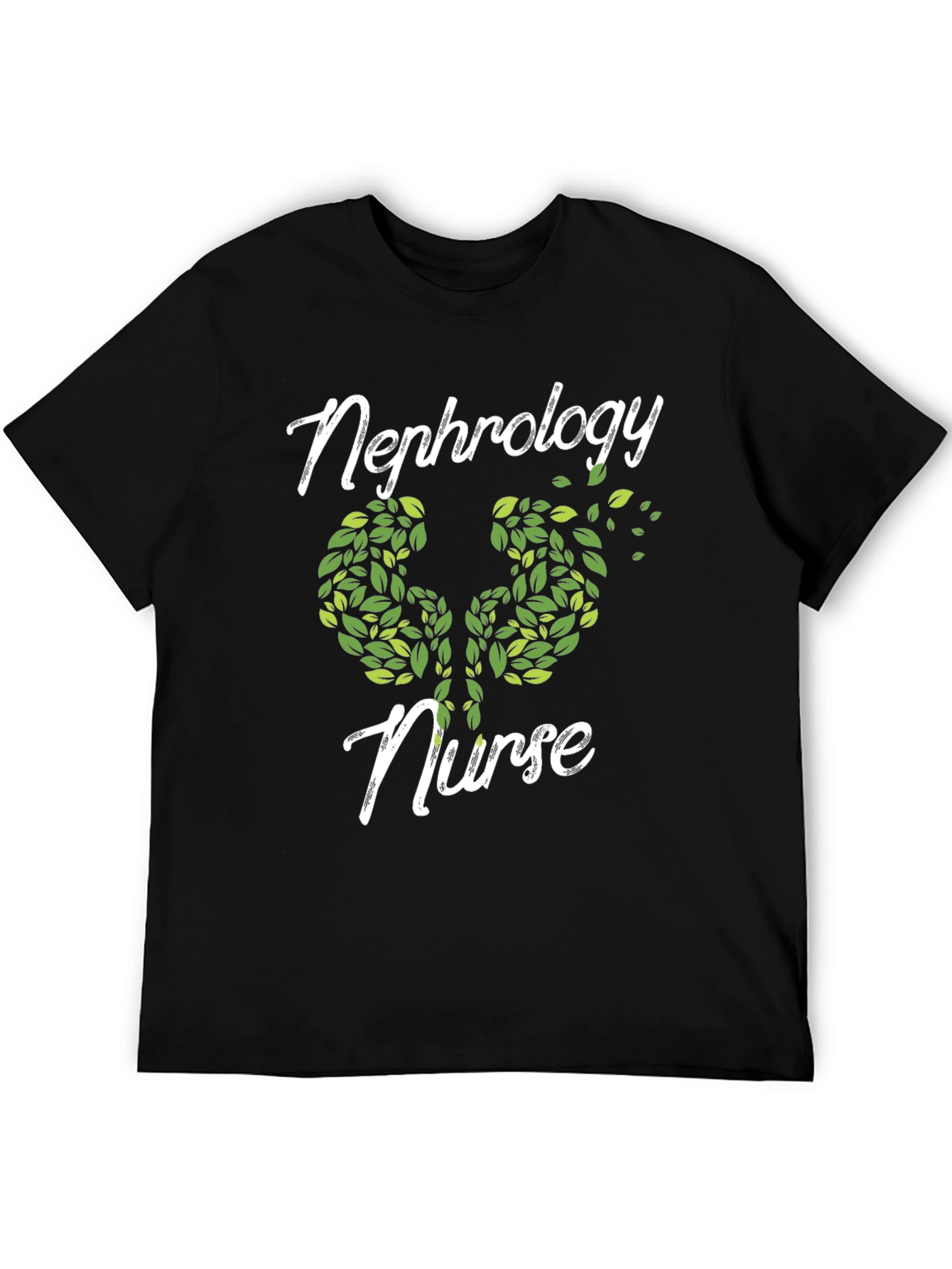 Nephrology Nurse T-Shirt - Kidney Leaf Design