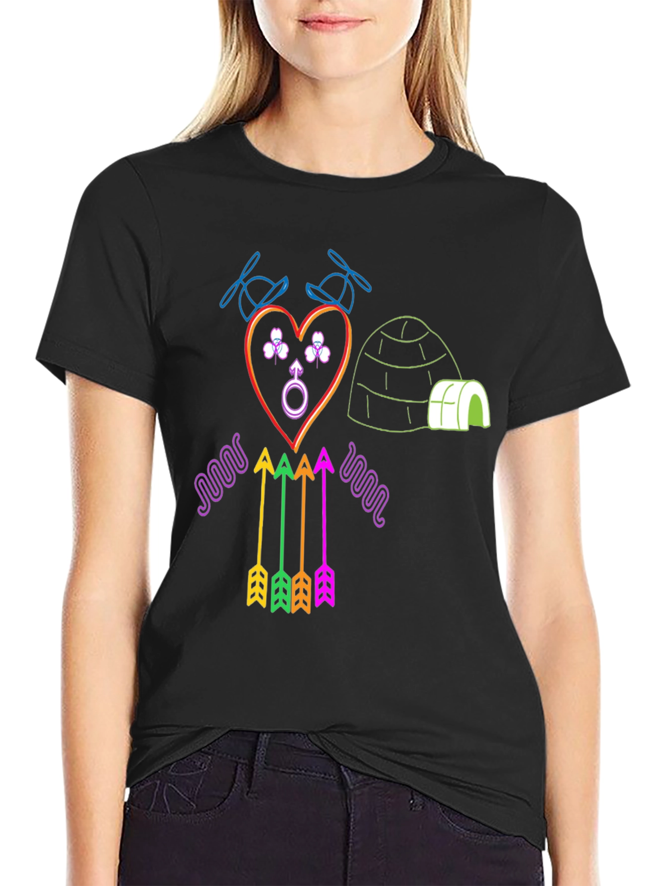 Neon Novelty Graphic T-Shirt