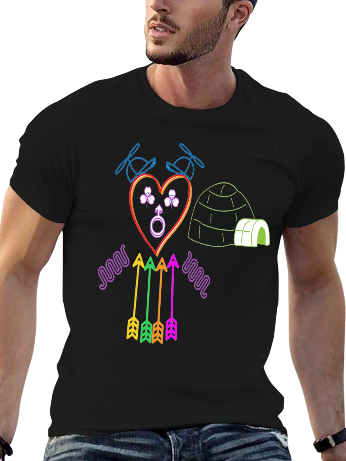 Neon Novelty Graphic T-Shirt