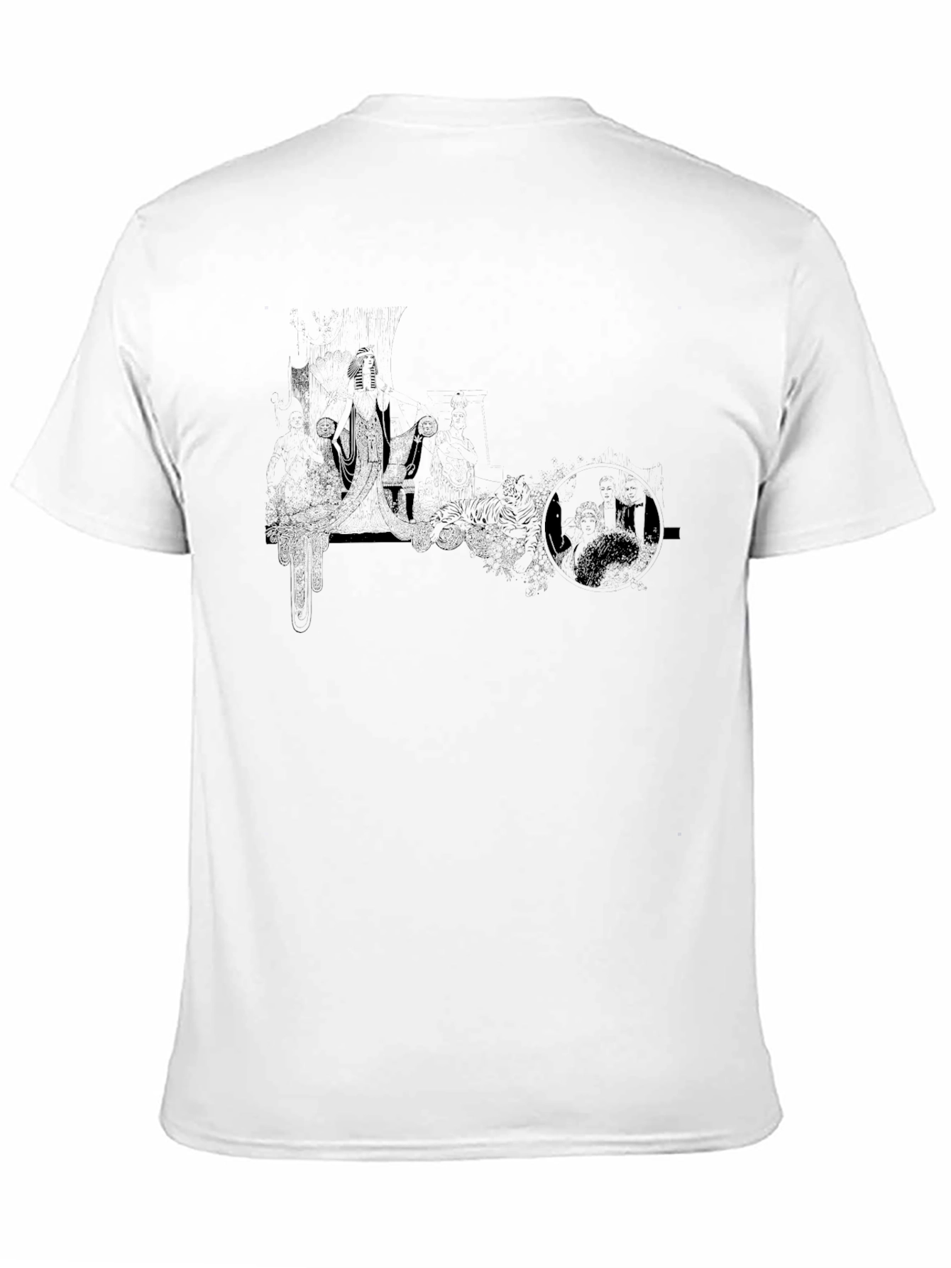 Mens Black Graphic Print Tee